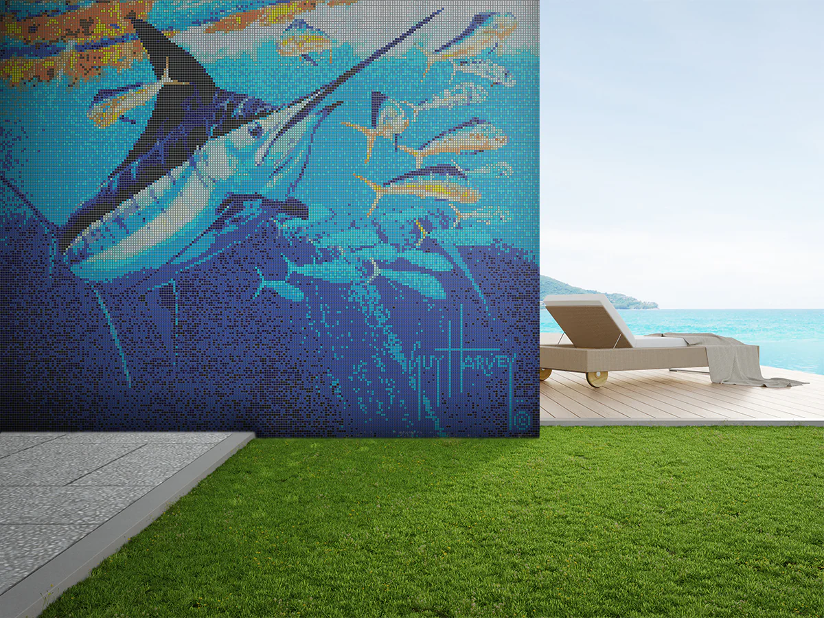 Blue Escape Mosaic Mural - Large - Image 2