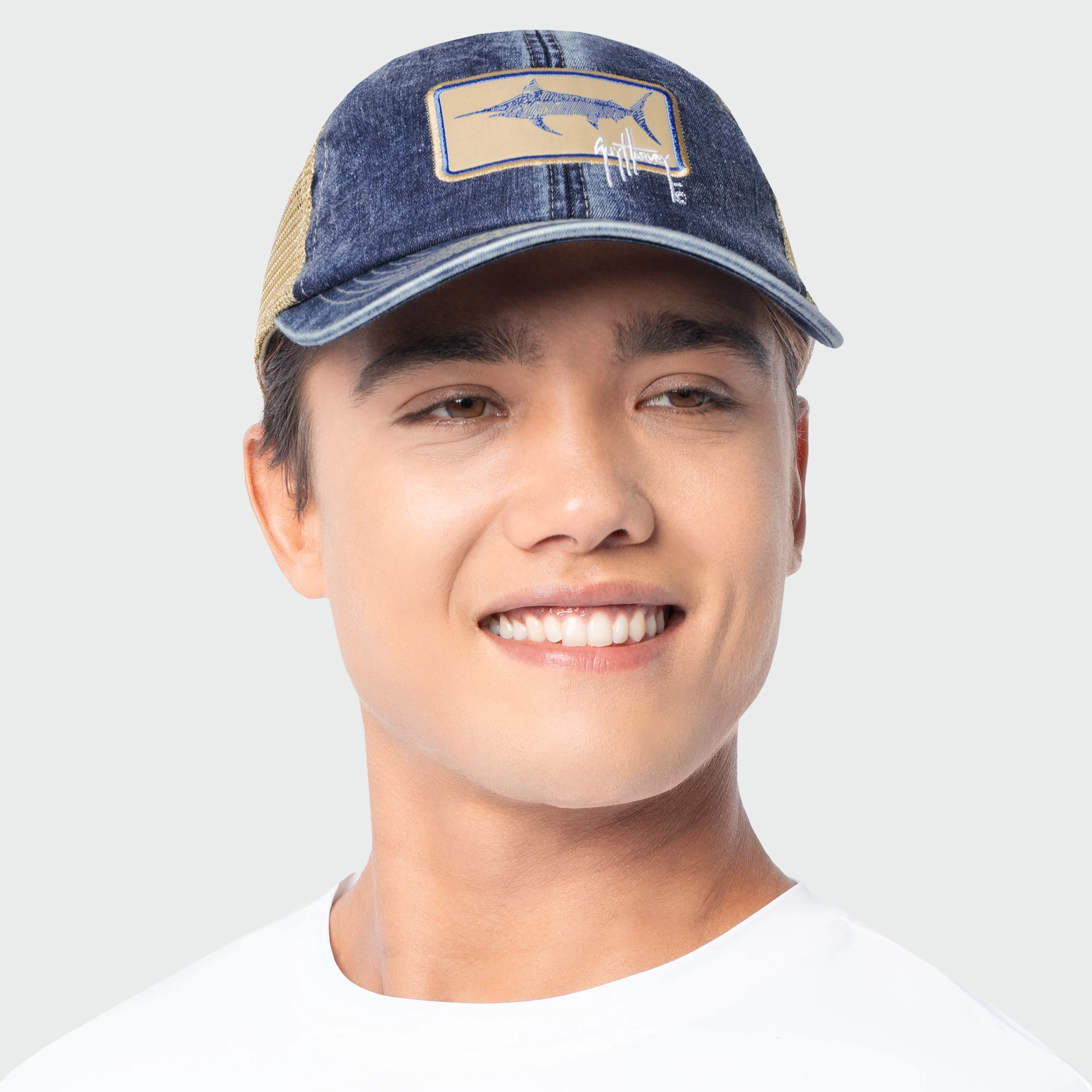 Denim Billfish Trucker Hat - Image 5