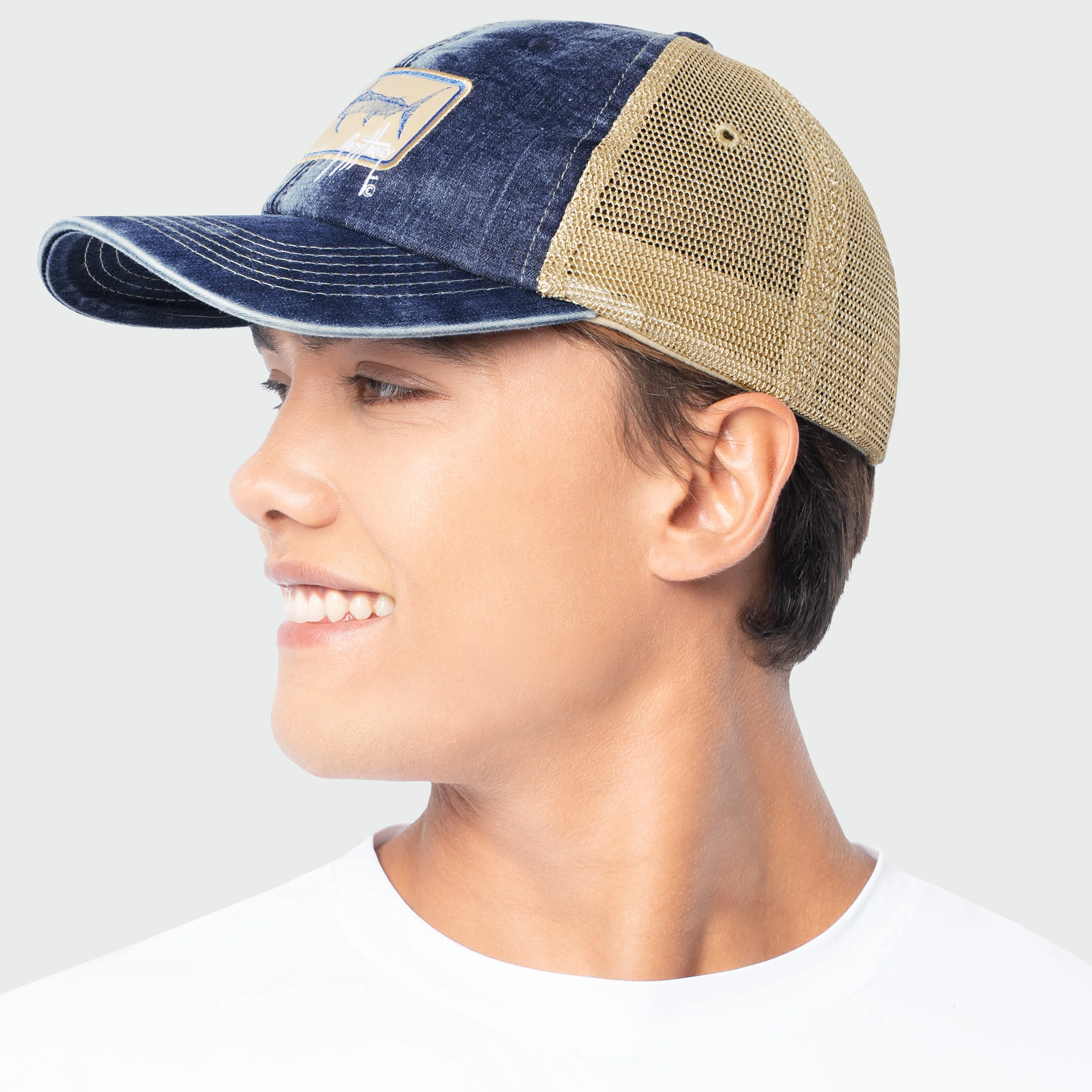 Denim Billfish Trucker Hat - Image 7