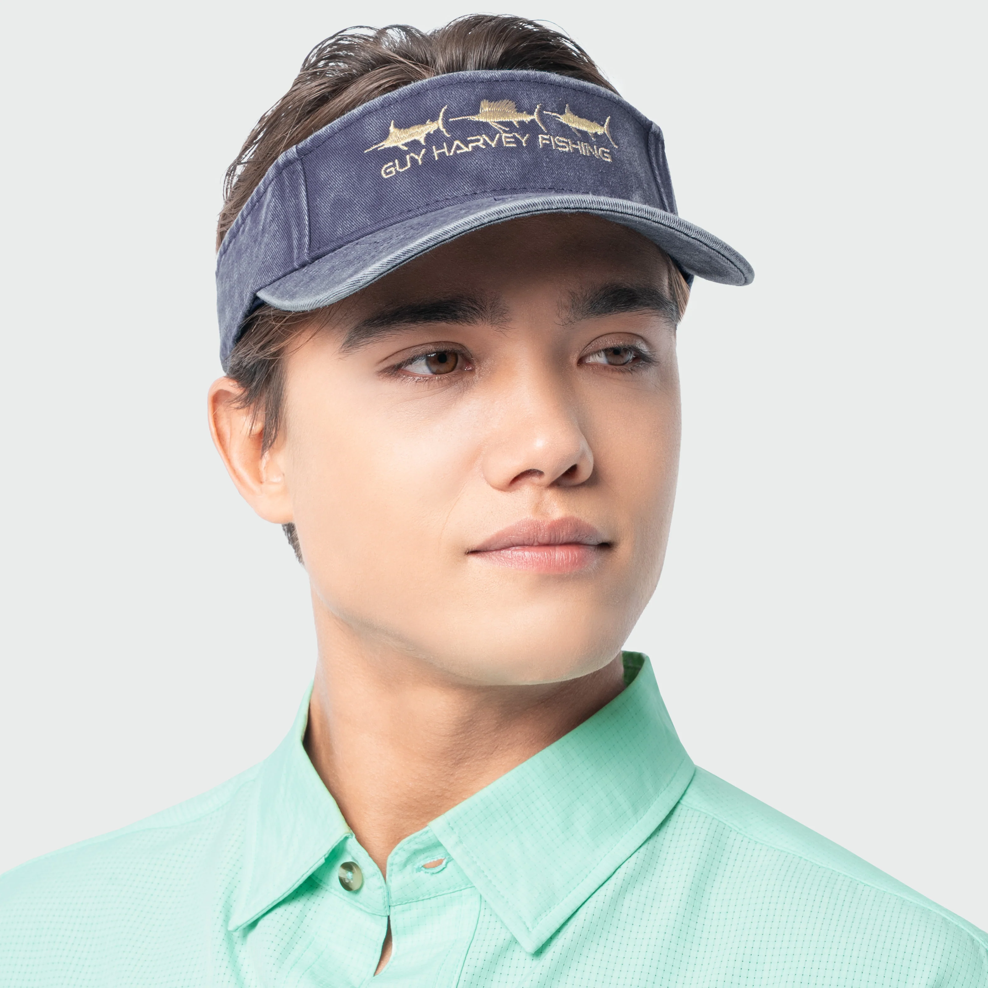 Washed Embroidered Billfish Visor