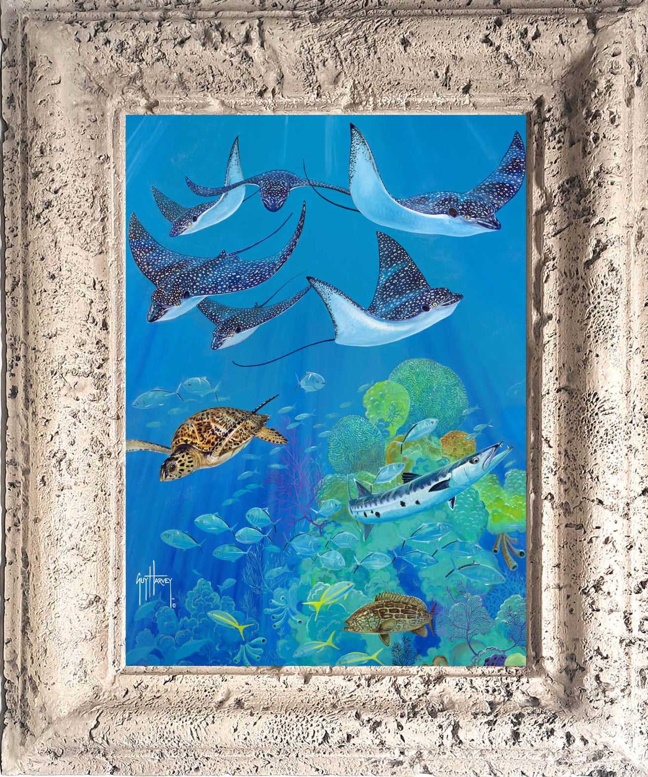 "Eagle Ray Pass" Tile Art