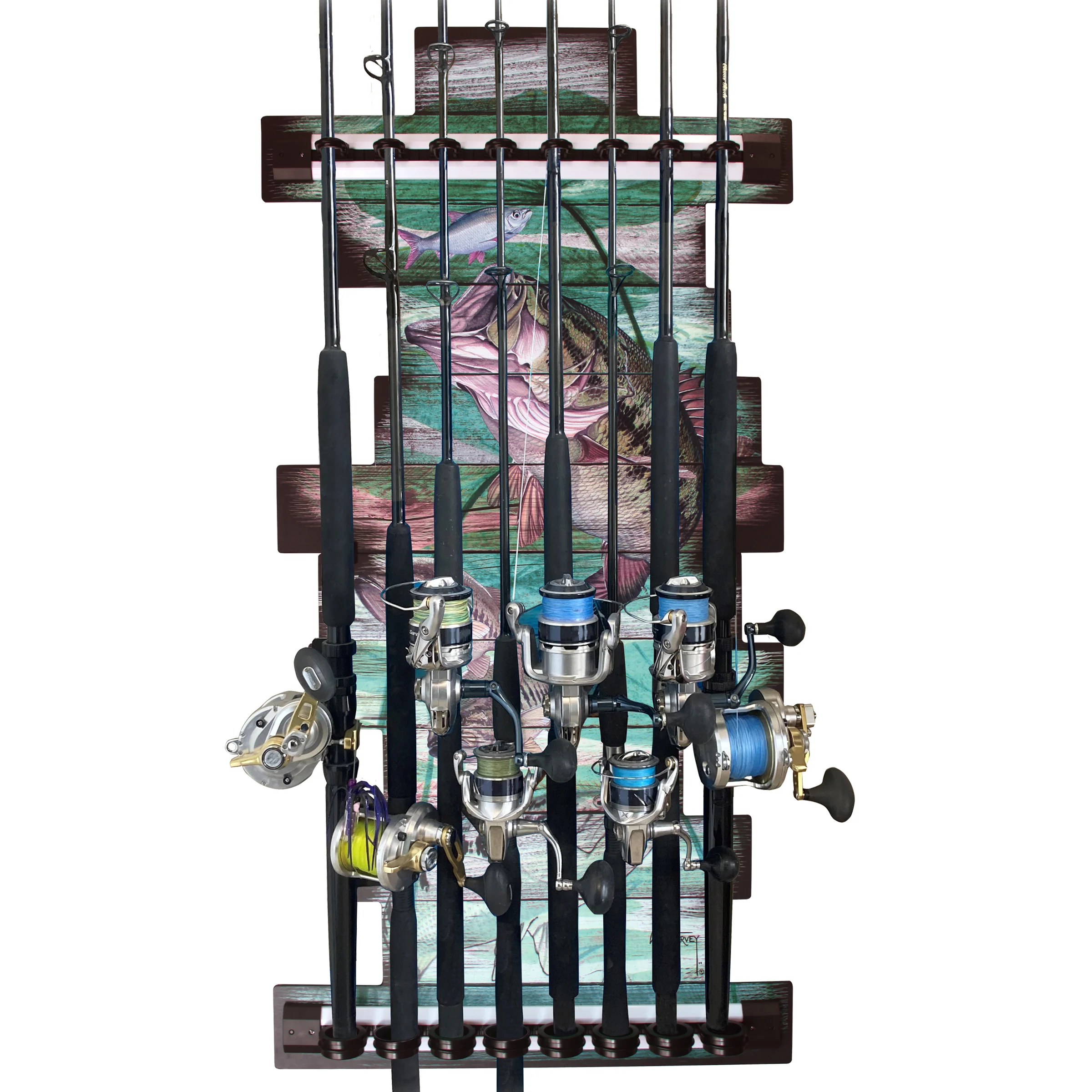 Bass 8 Rod Wall Rack