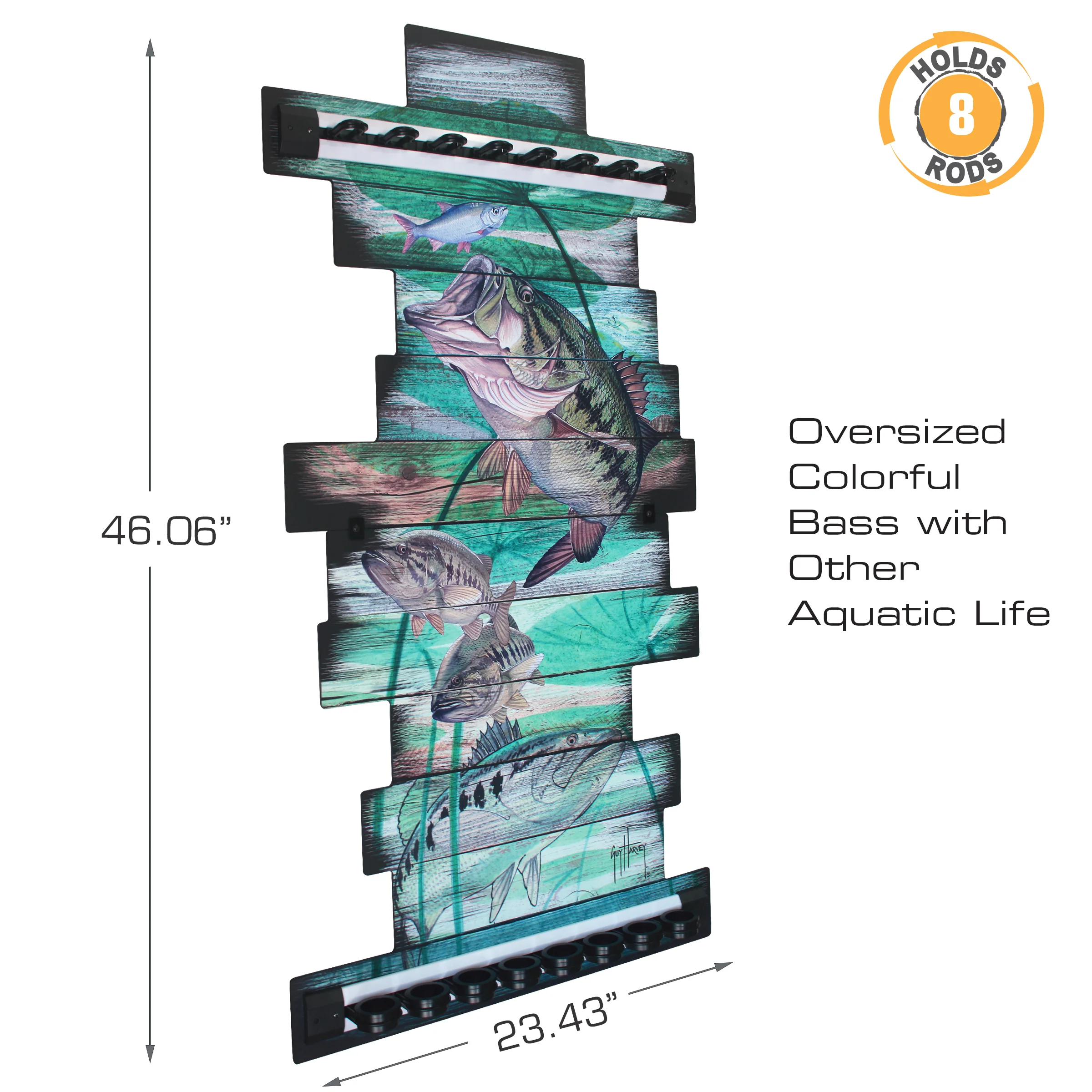 Bass 8 Rod Wall Rack - Image 3