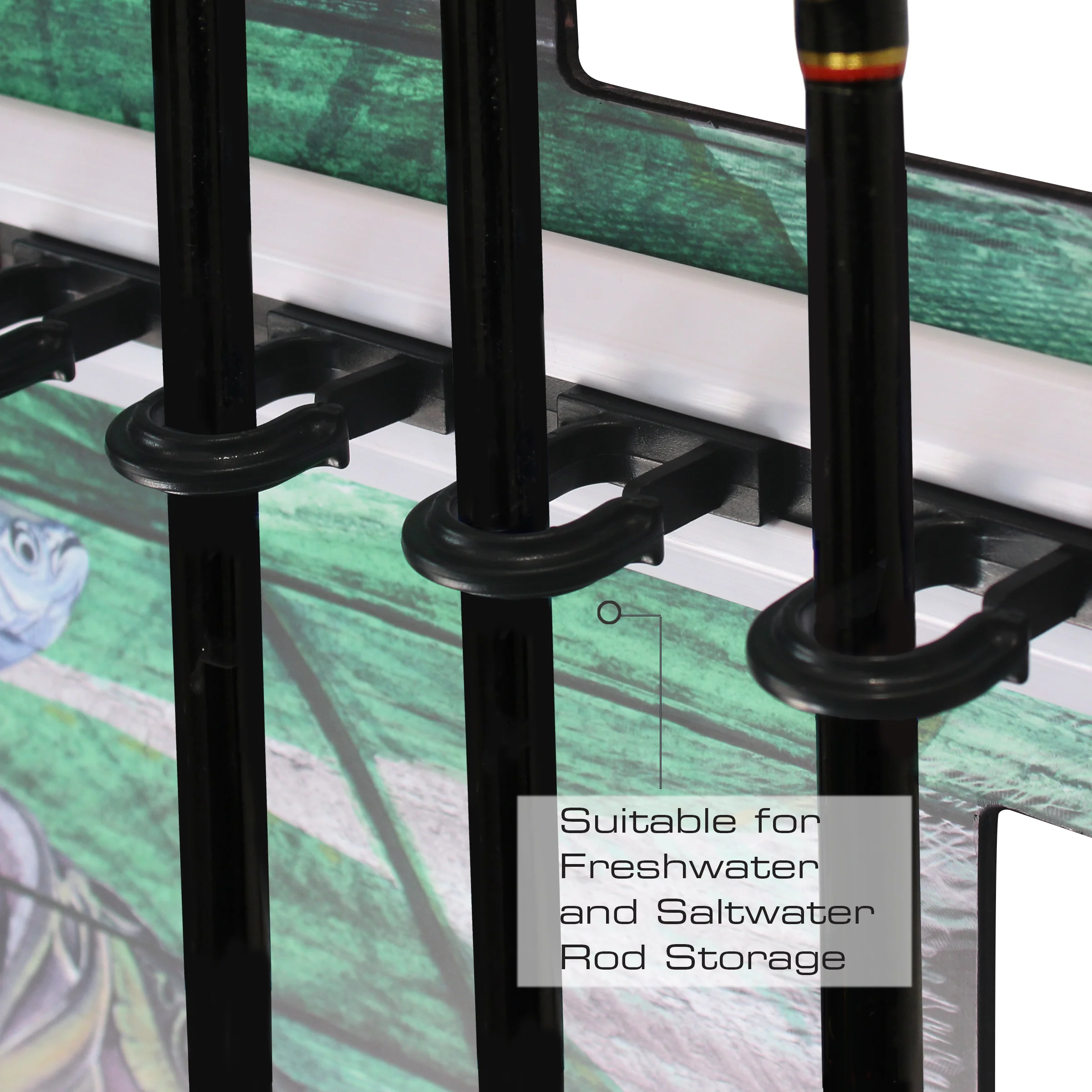 Bass 8 Rod Wall Rack - Image 5