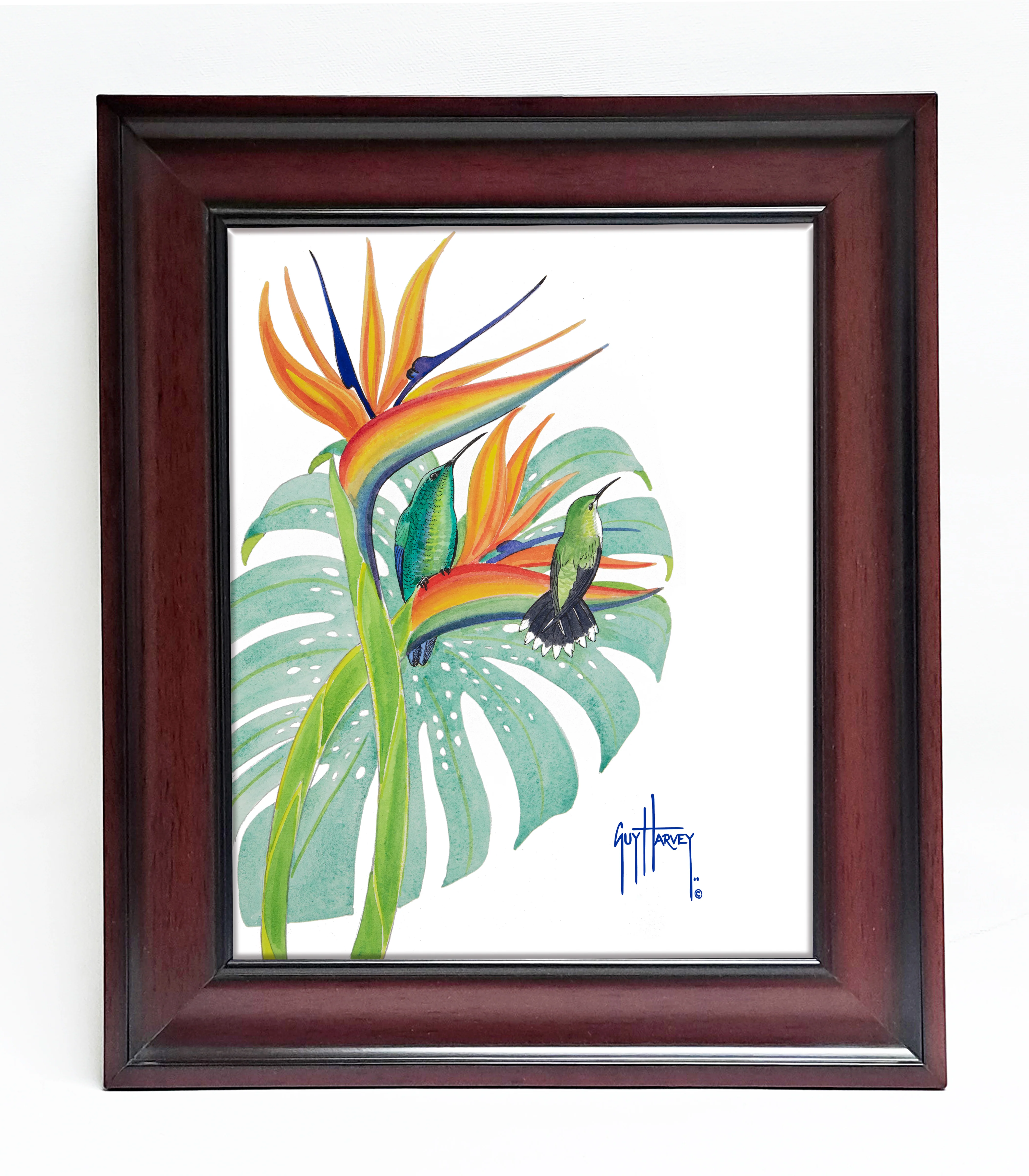 "Green Mango Hummingbird" Tile Art - Image 3
