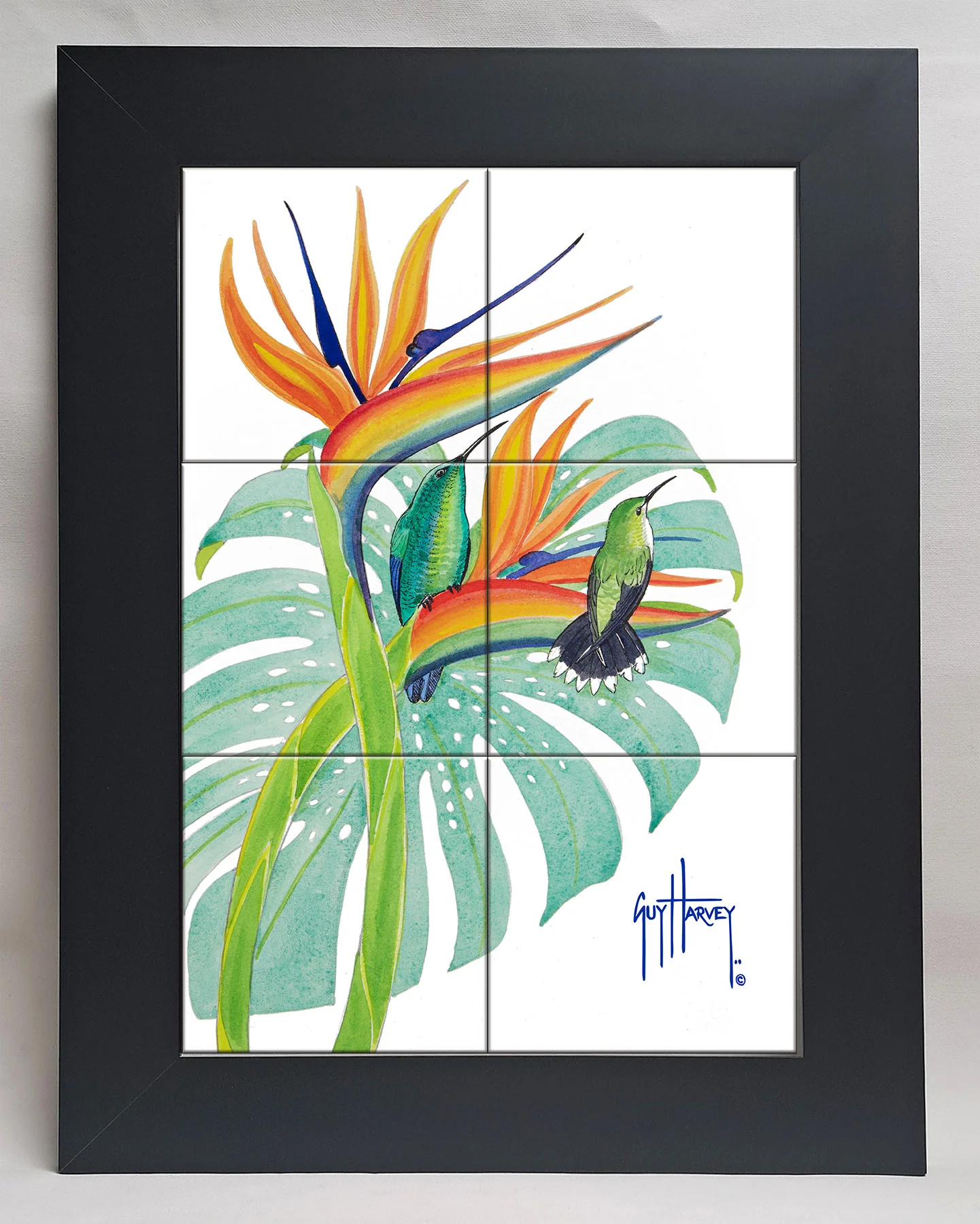"Green Mango Hummingbird" Tile Art - Image 5