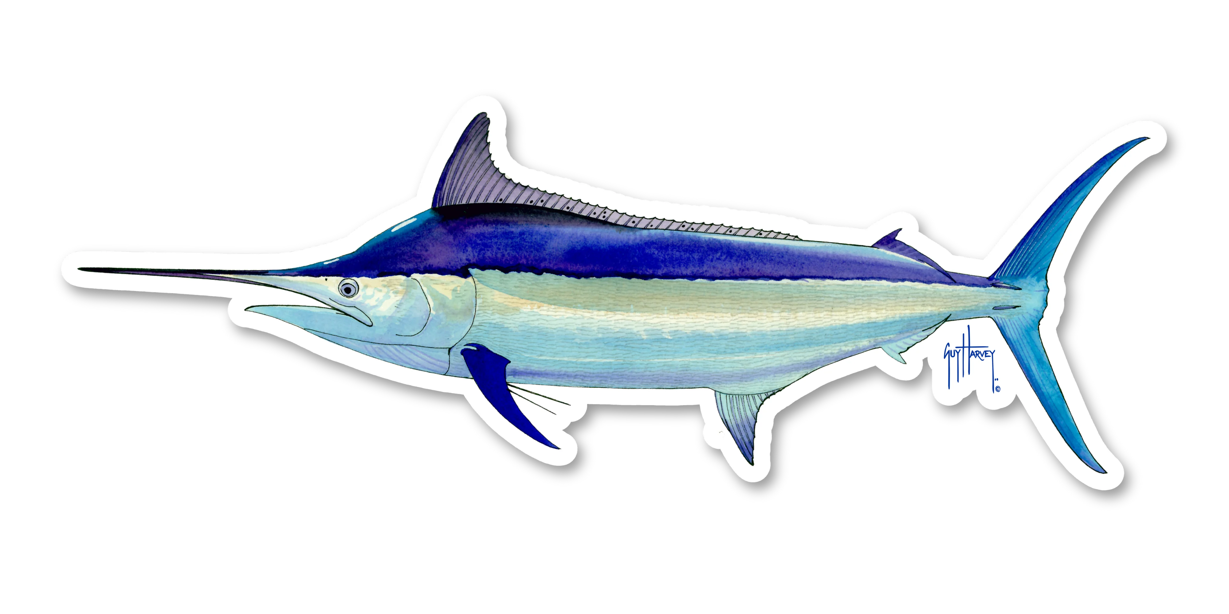 Black Marlin Decal