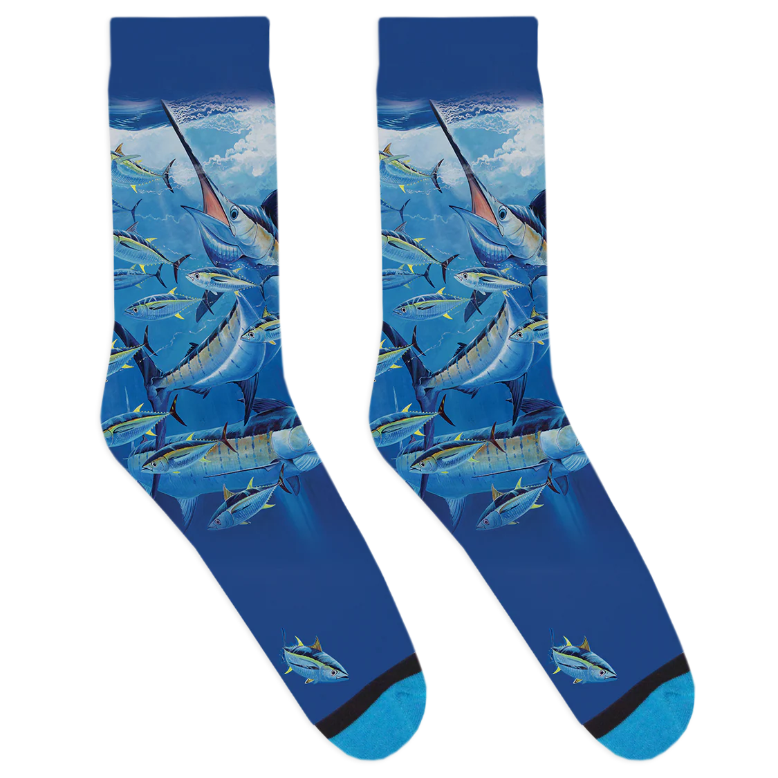 Guy Harvey Blue and Yellow Socks