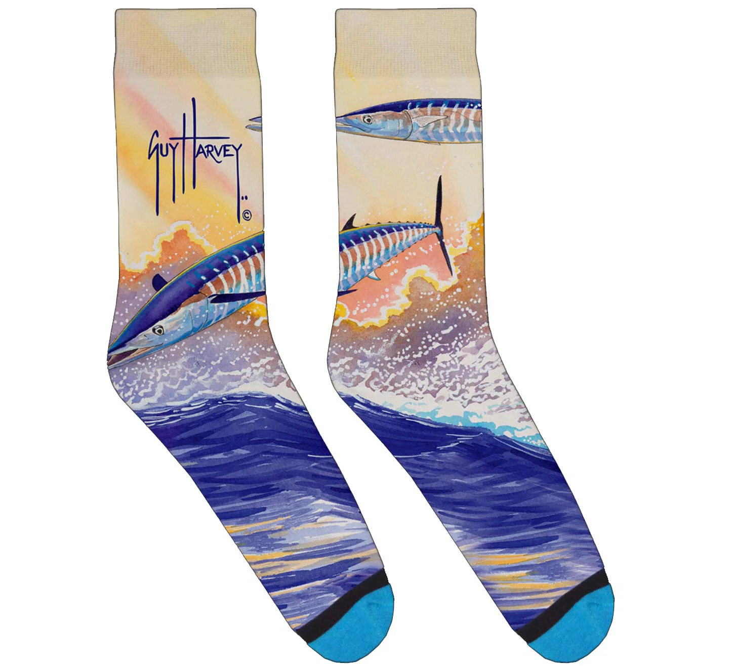 Dark Blue Wahoo Socks