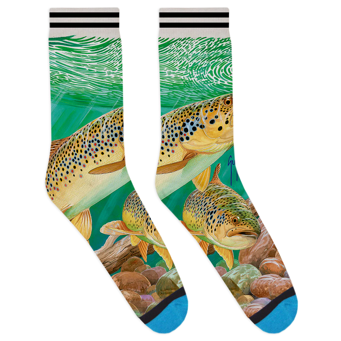 Green Trout Socks