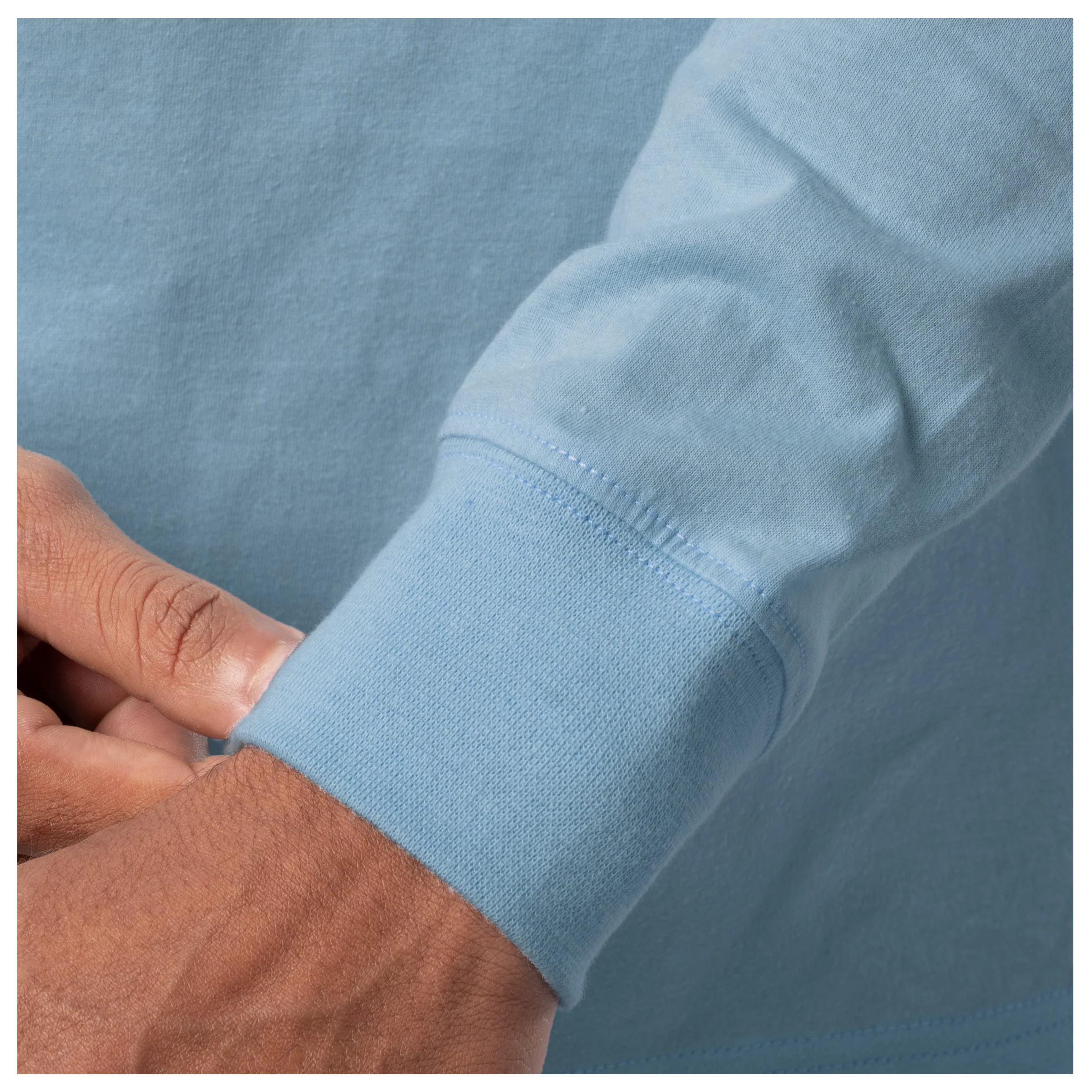 Lightweight Long Sleeve Tee - Blue Hawaiian - Image 5