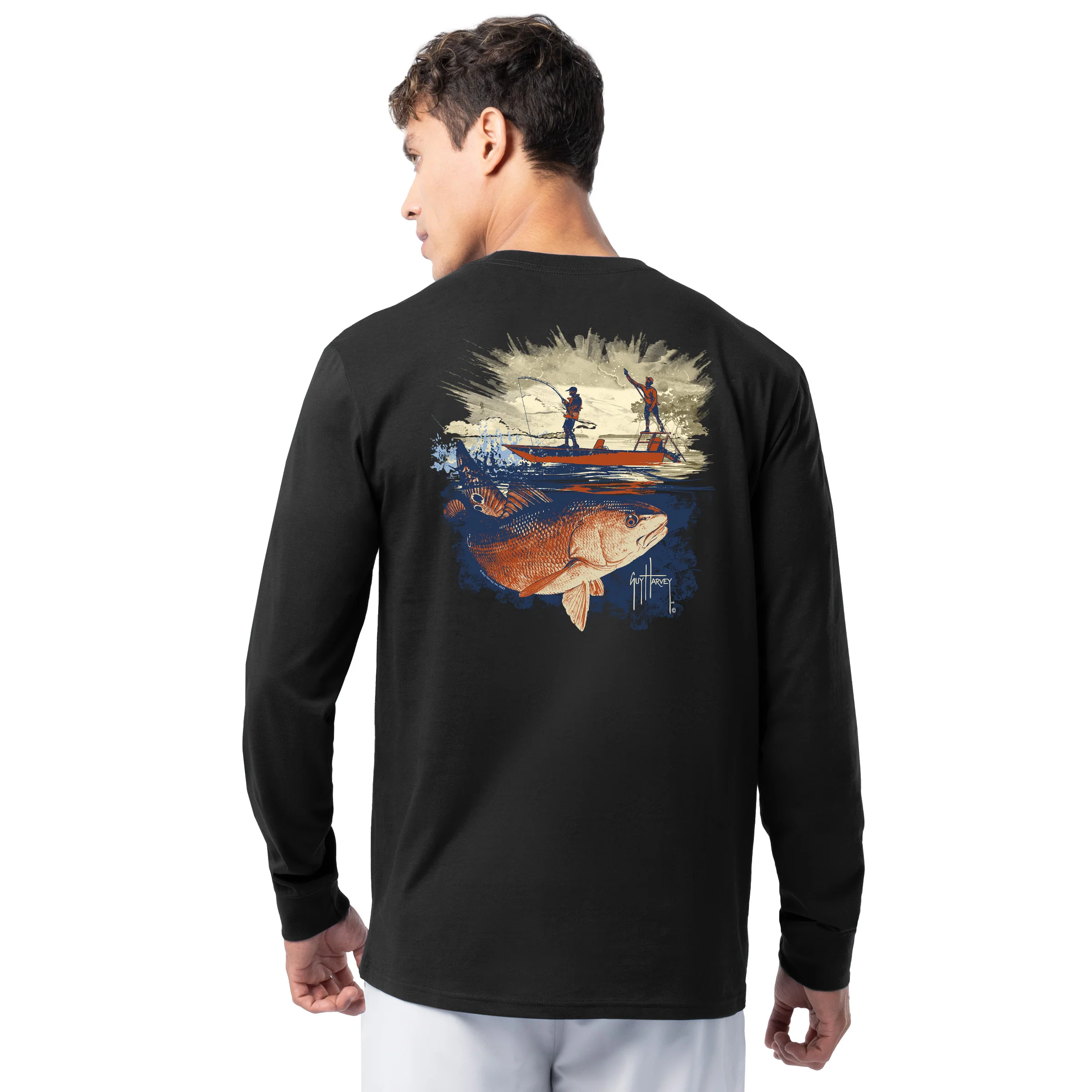 Lightweight Long Sleeve Tee - Redfish Tailing