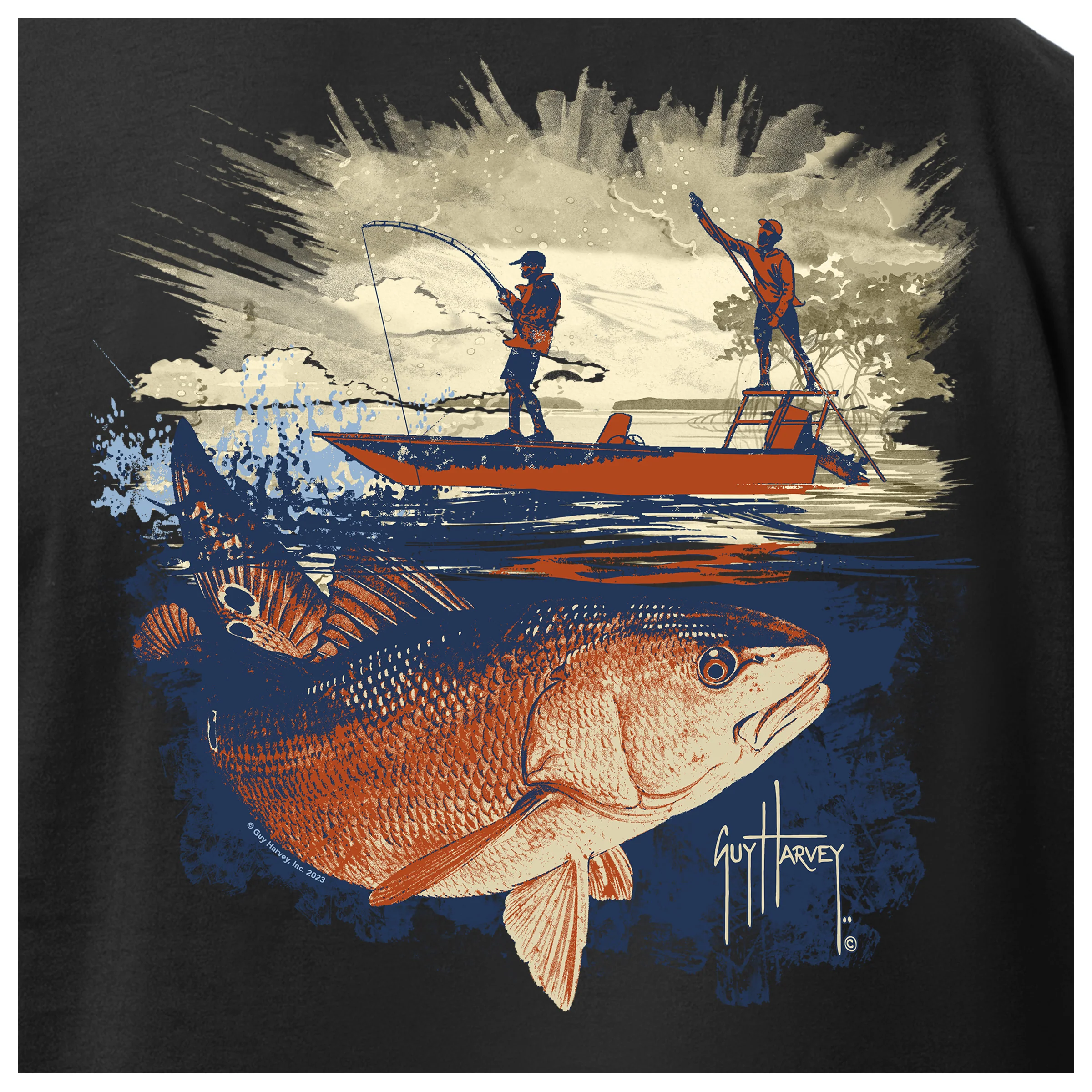 Lightweight Long Sleeve Tee - Redfish Tailing - Image 4