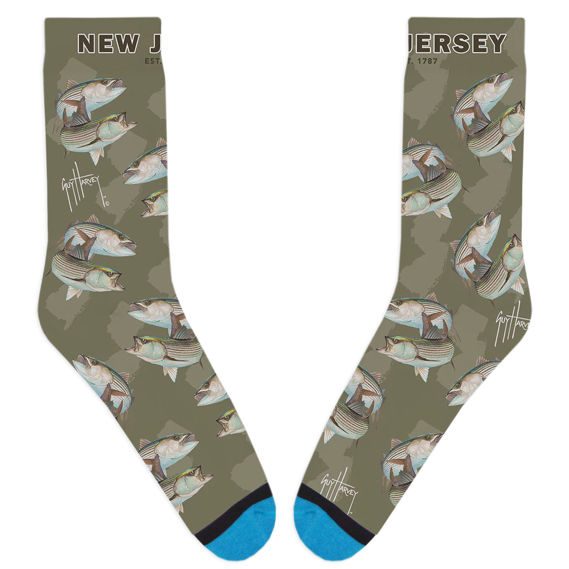 Guy Harvey New Jersey Stripers Socks