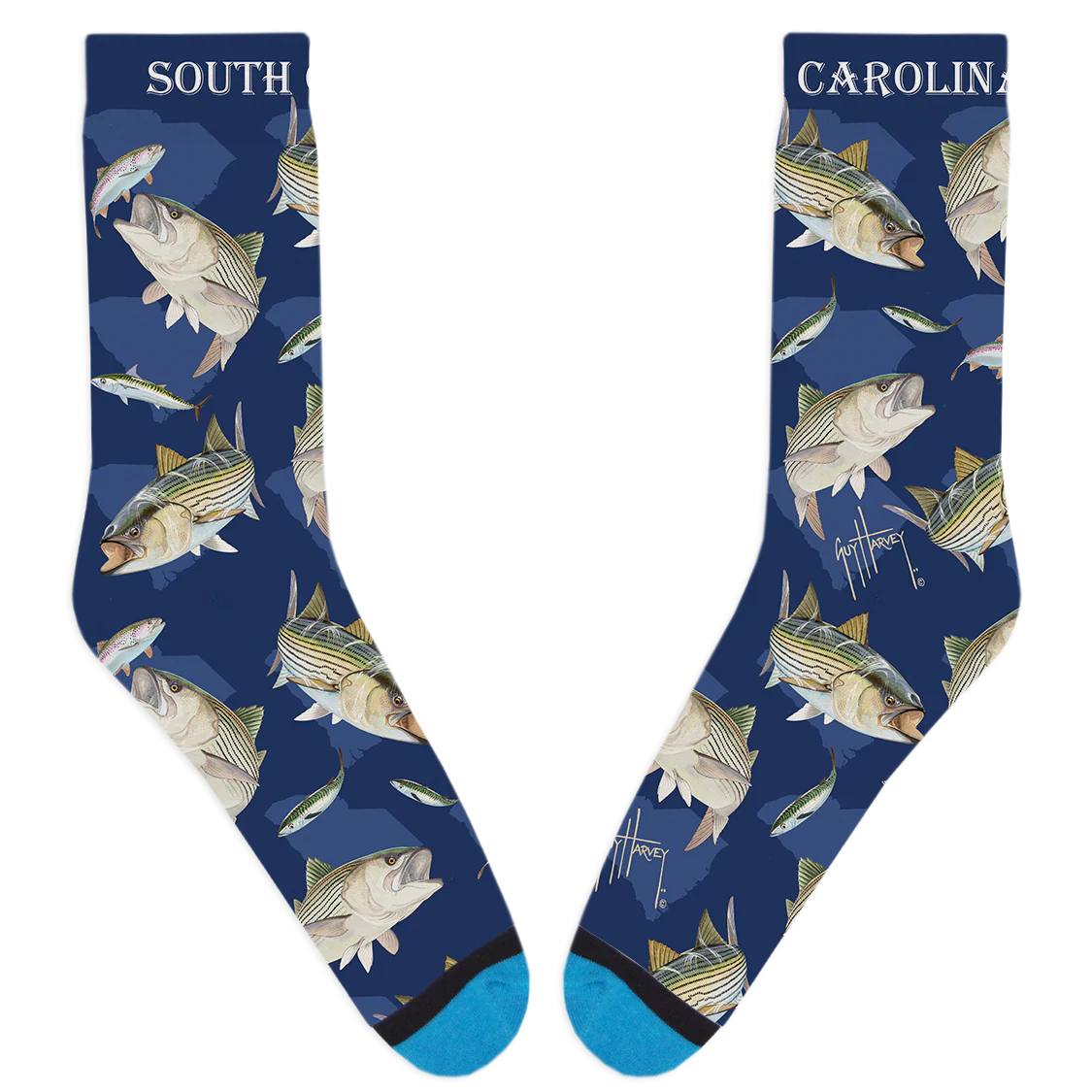 Guy Harvey South Carolina Striped Bass Socks