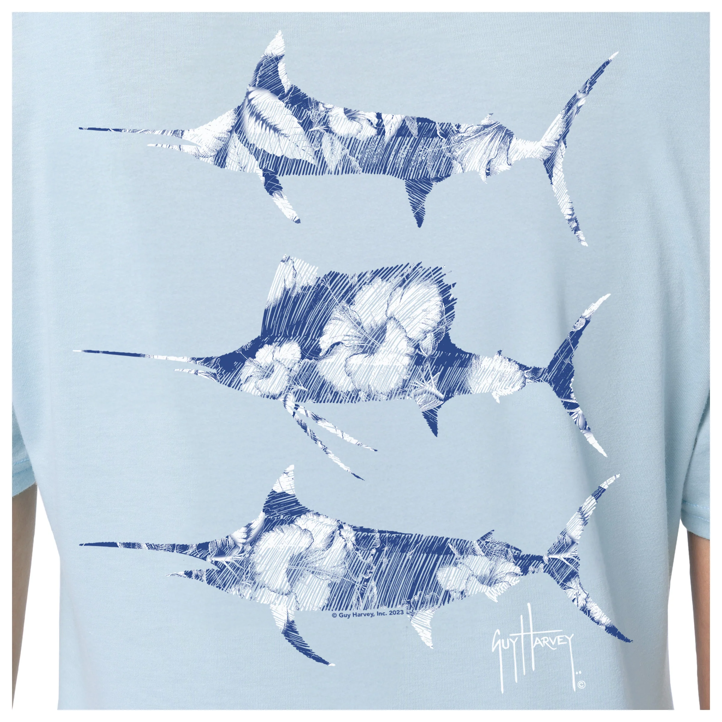 Lightweight V-Neck Tee - Floral Bills - Image 4