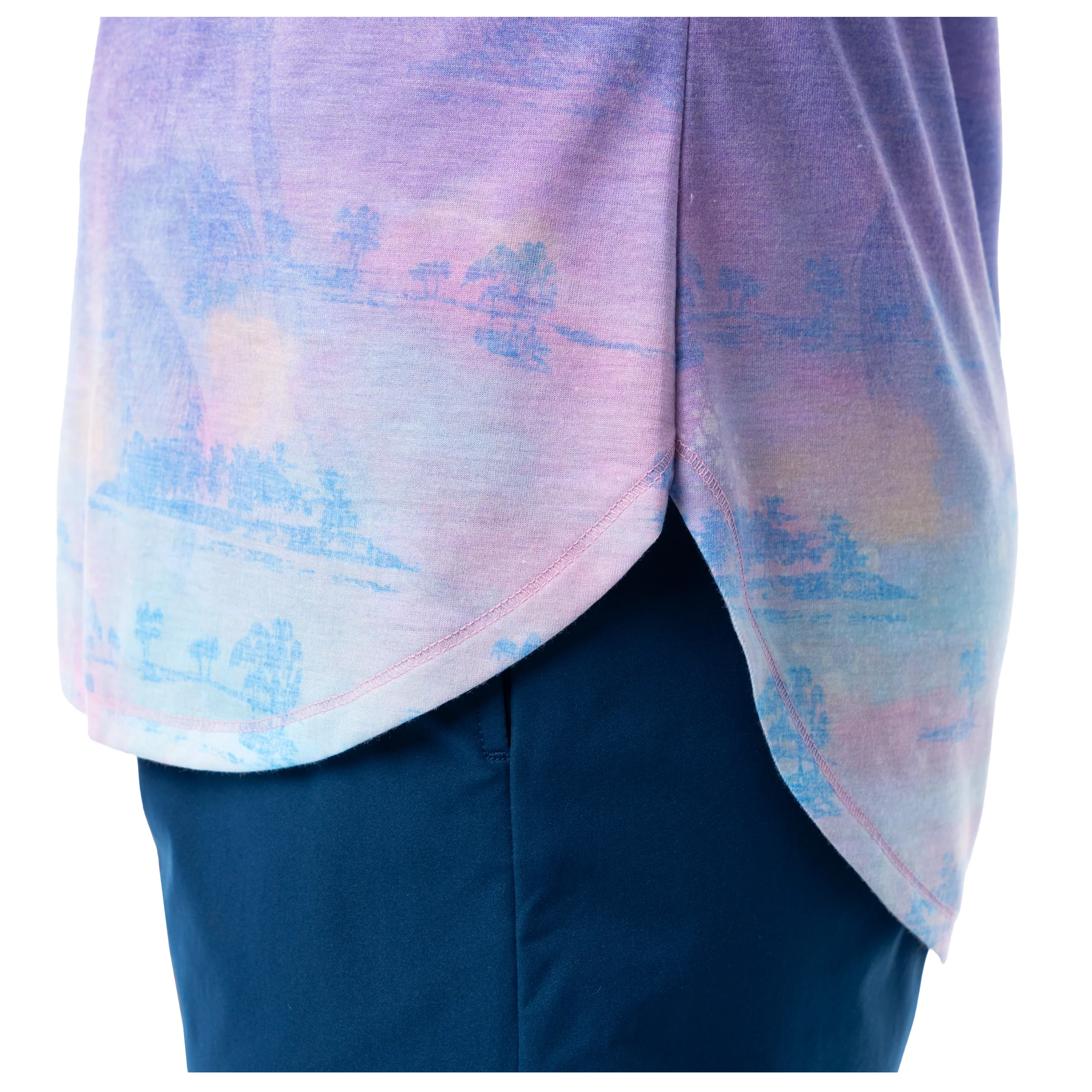 Women's Beach Side Short Sleeve Poly/Rayon Slub Top - Image 5