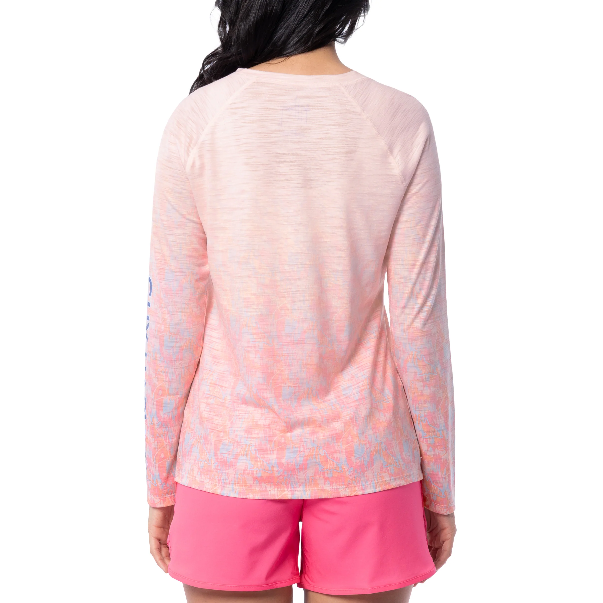Women's Dolphin Marble Long Sleeve Raglan Slub Shirt - Image 2