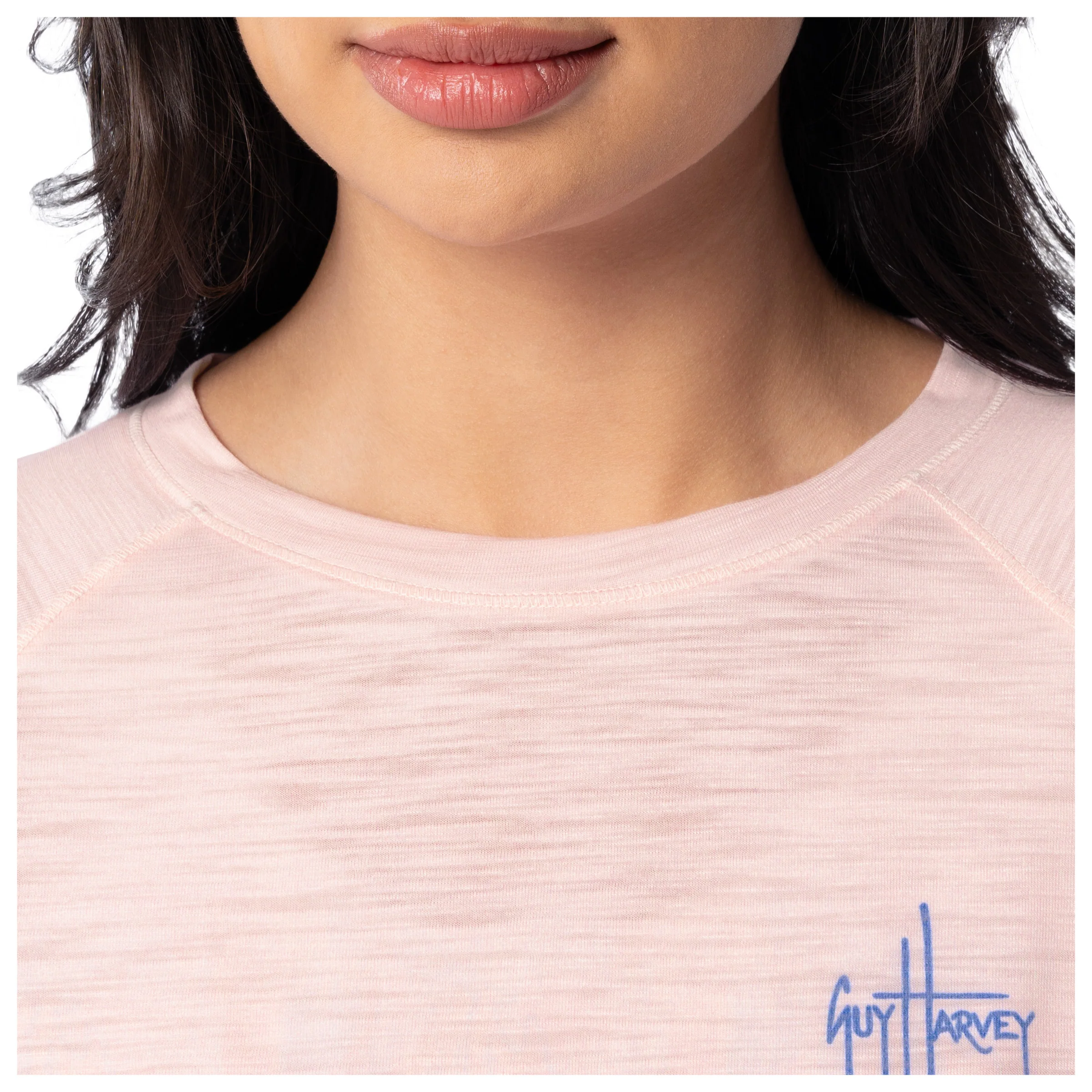 Women's Dolphin Marble Long Sleeve Raglan Slub Shirt - Image 6