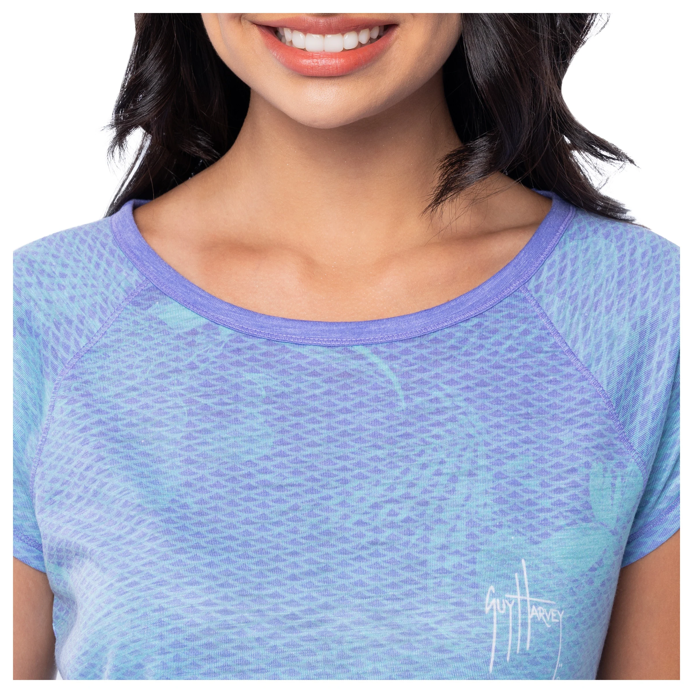 Women's Dusk Short Sleeve Poly/Rayon Slub Top - Image 3