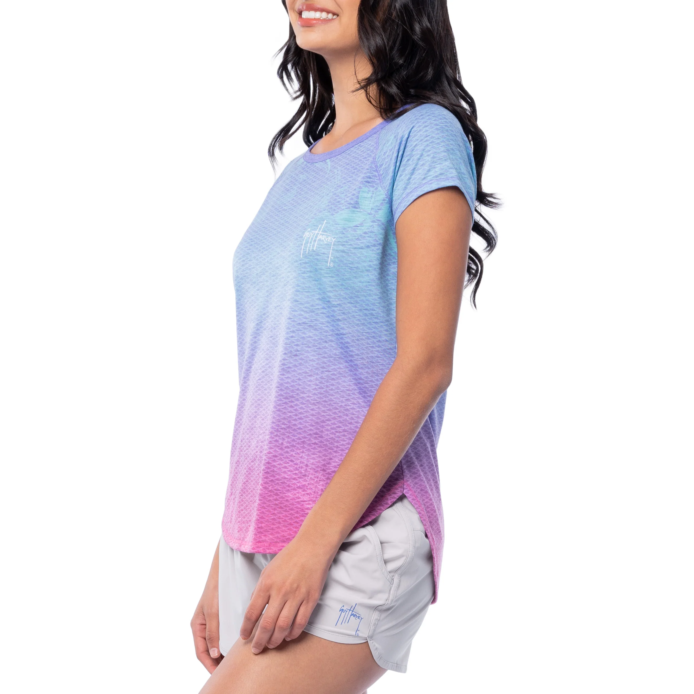 Women's Dusk Short Sleeve Poly/Rayon Slub Top - Image 4