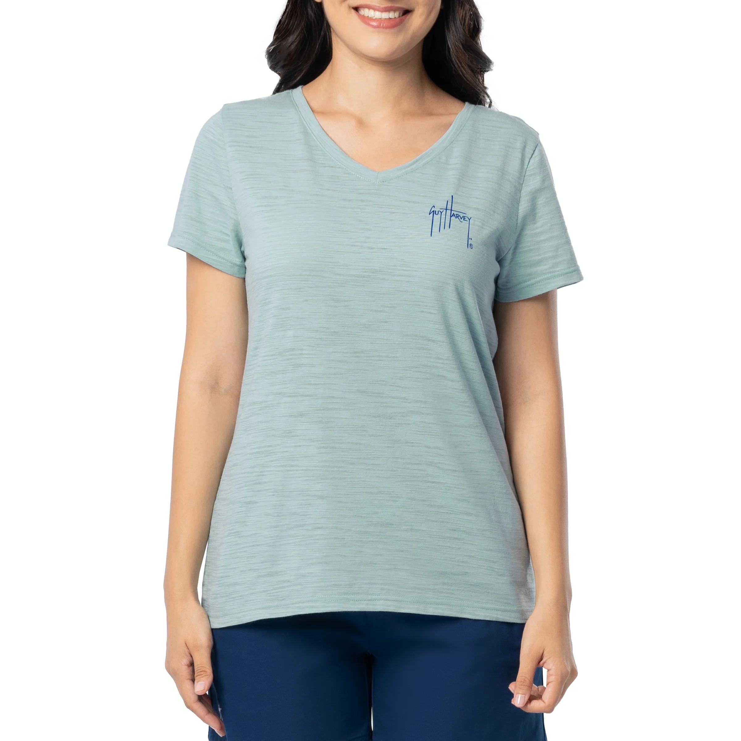 Women's Floral Bill Relaxed V-Neck Top - Image 2