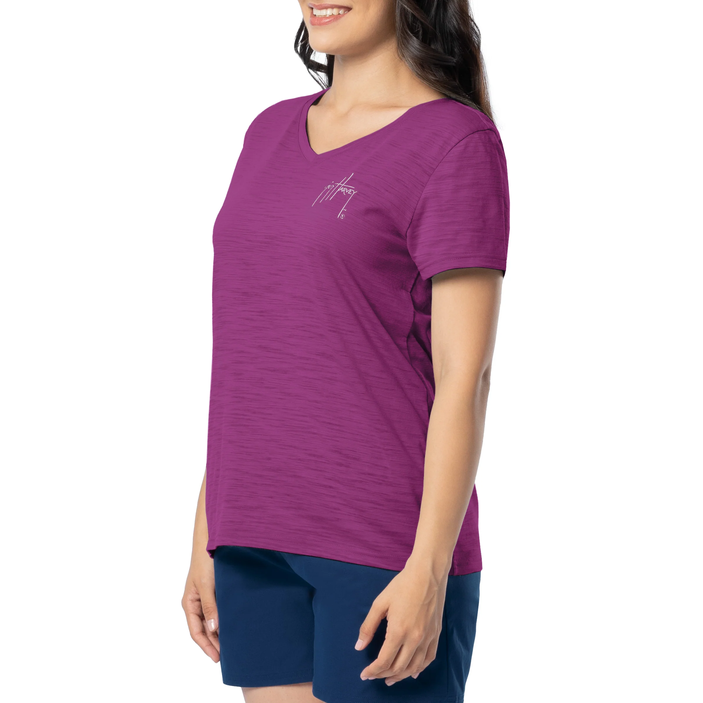 Women's Floral Watercolor Relaxed V-Neck Top - Image 4