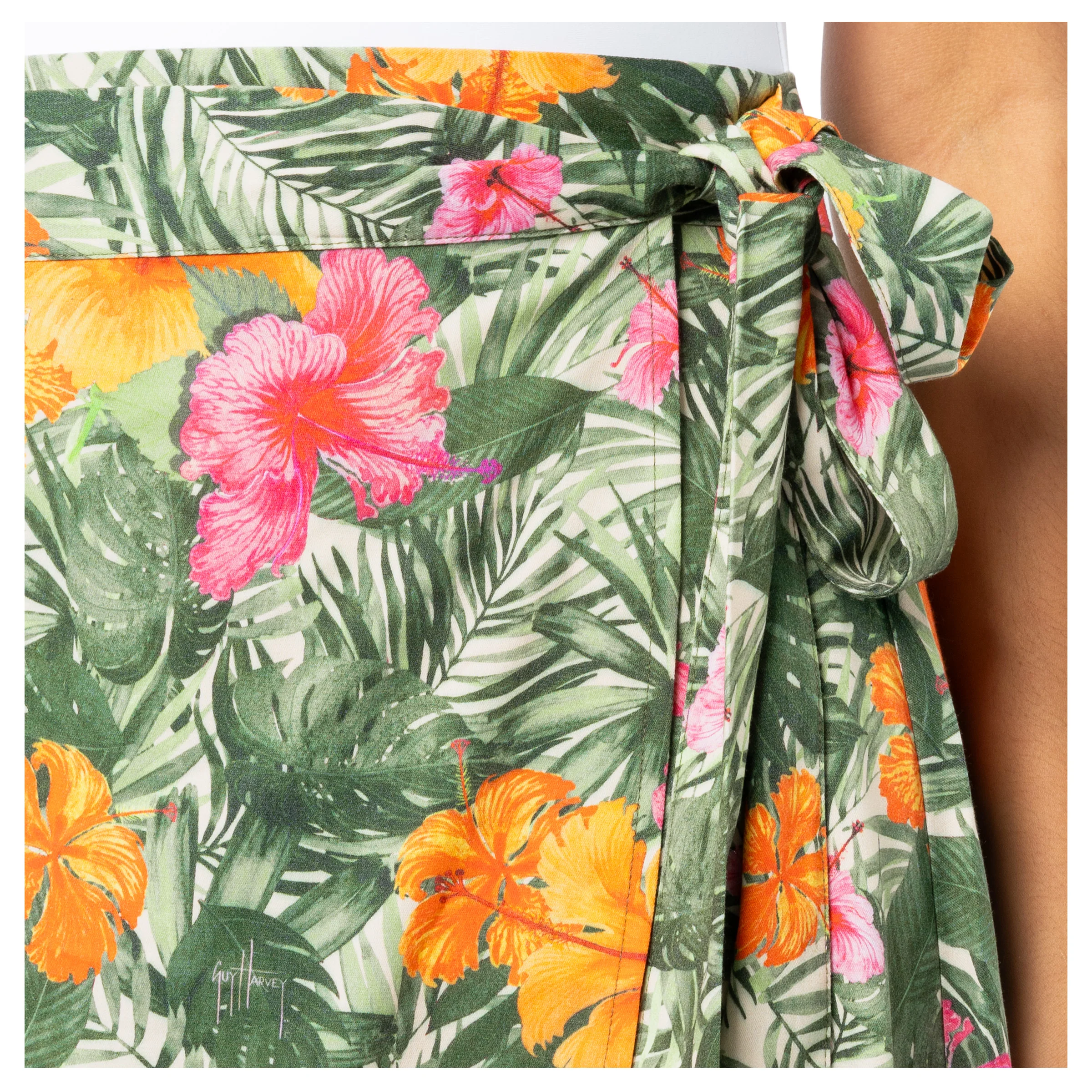 Women's Hibiscus Garden Wrap Skirt - Image 4