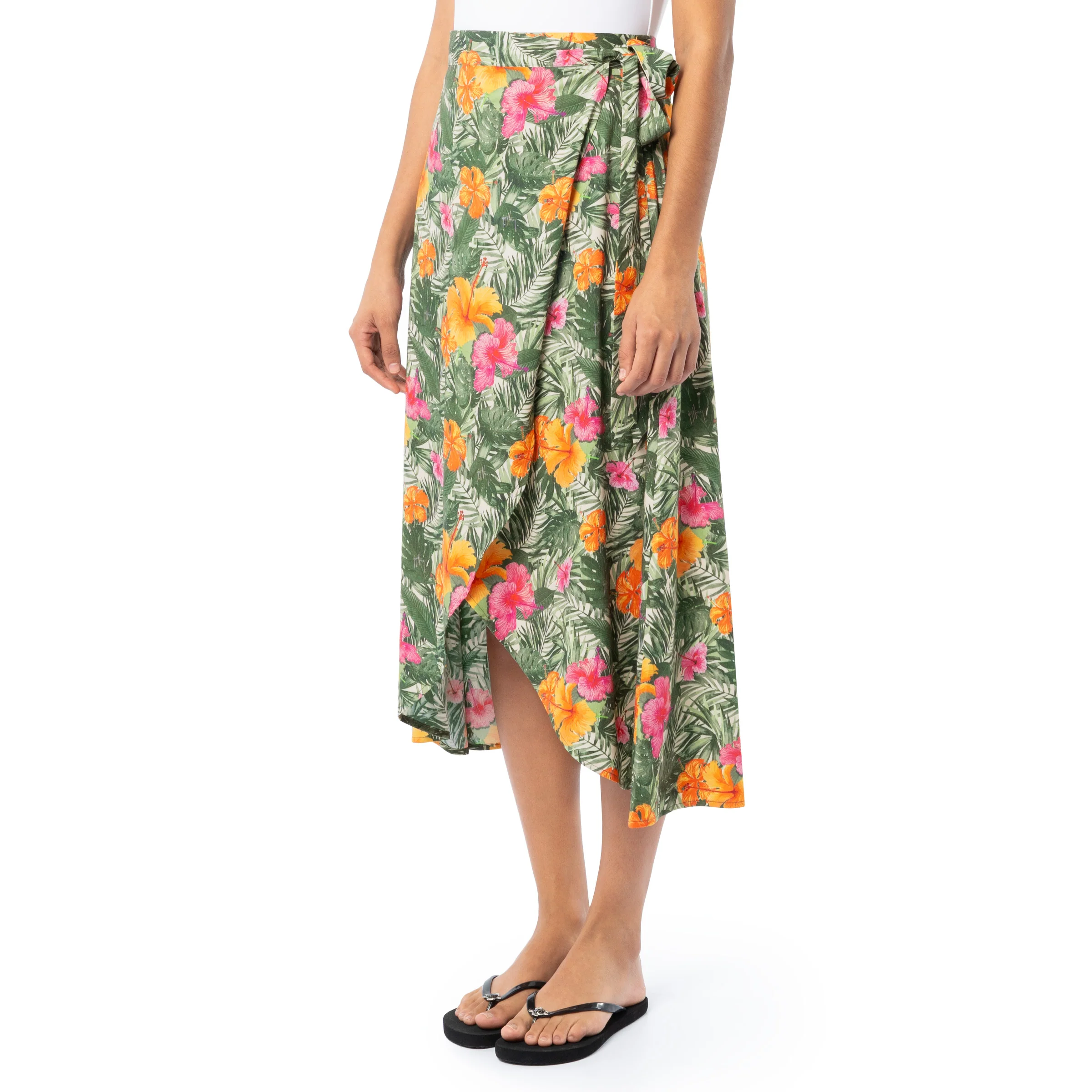 Women's Hibiscus Garden Wrap Skirt - Image 5