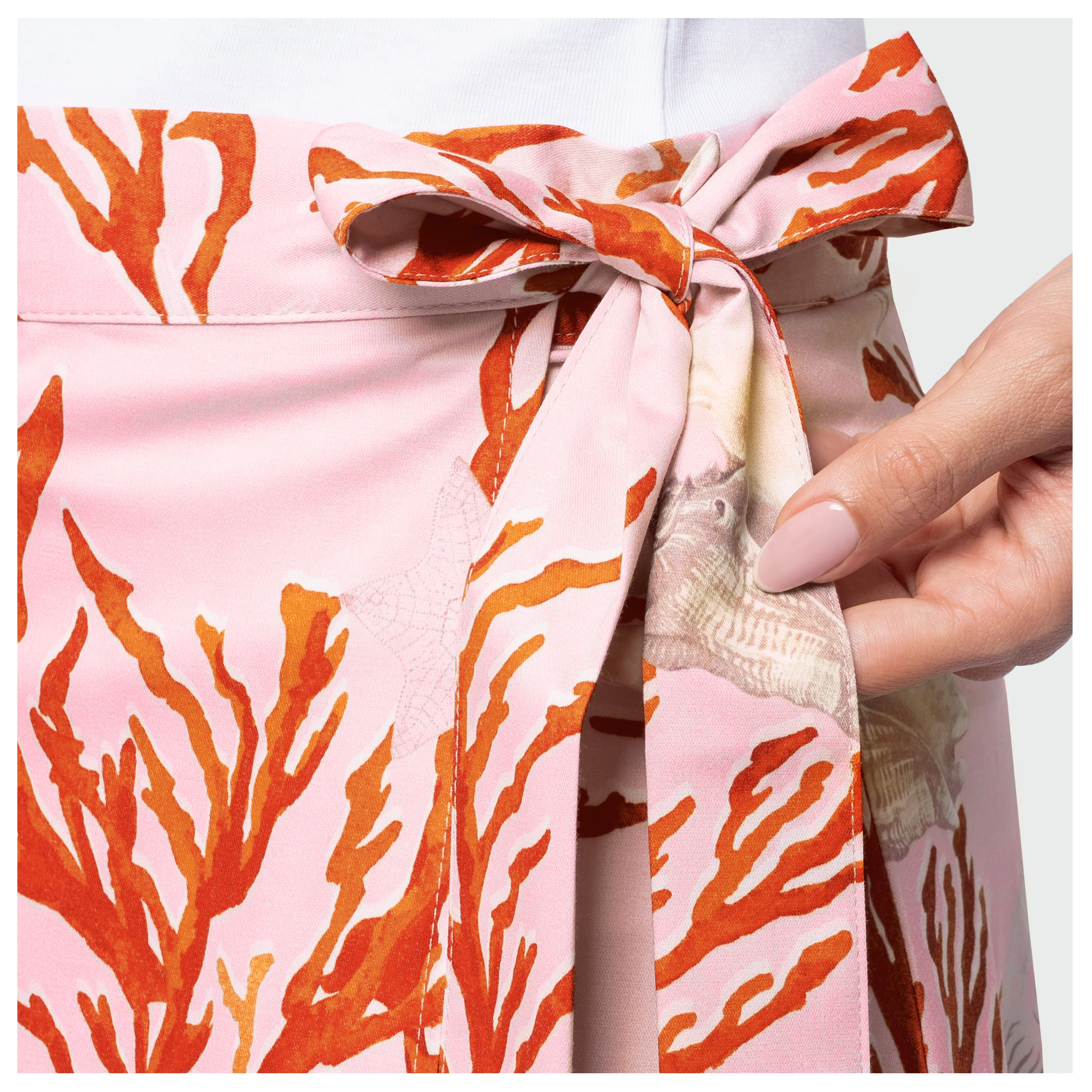 Island Ease Wrap Skirt - Coral Paradise - Image 5