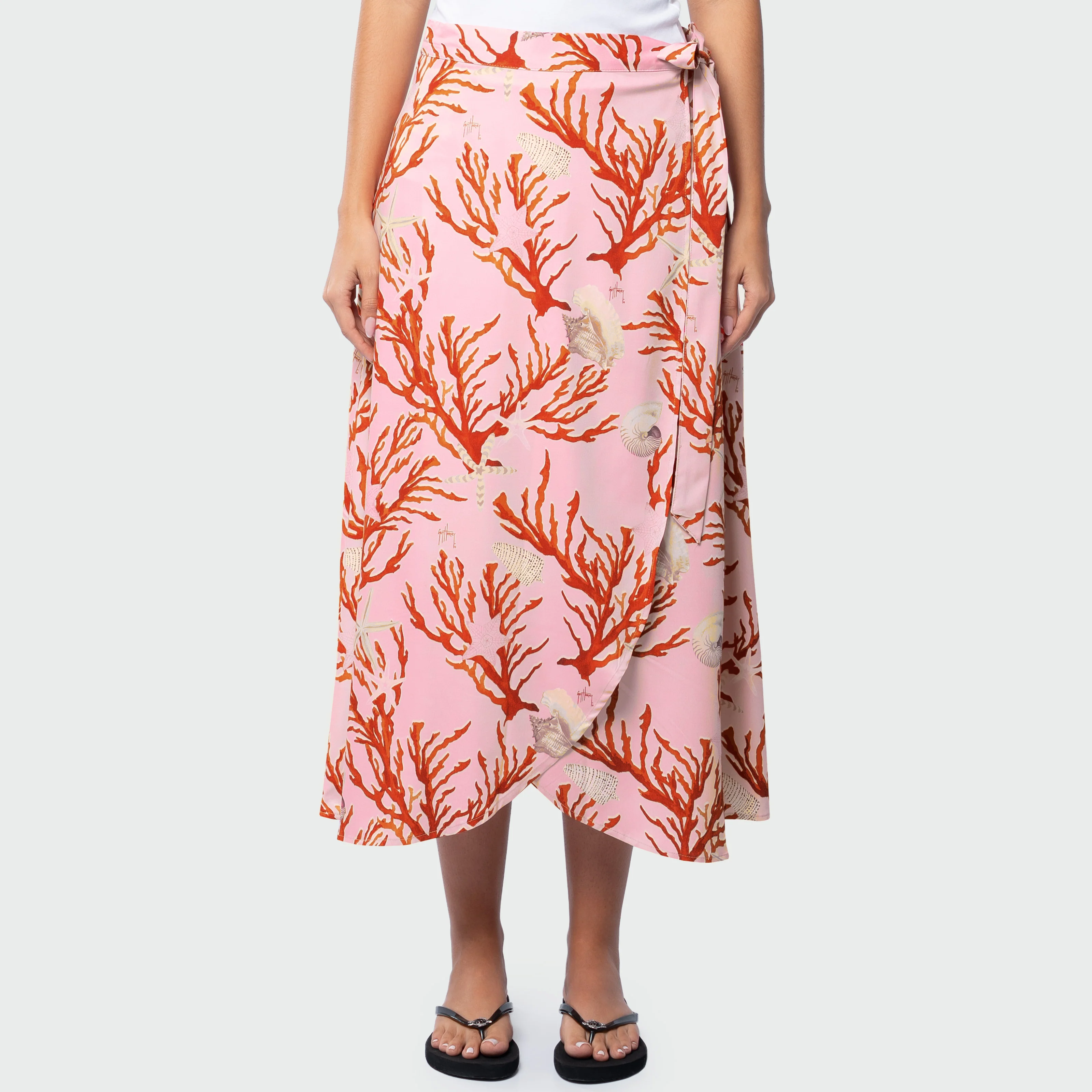 Island Ease Wrap Skirt - Coral Paradise - Image 7