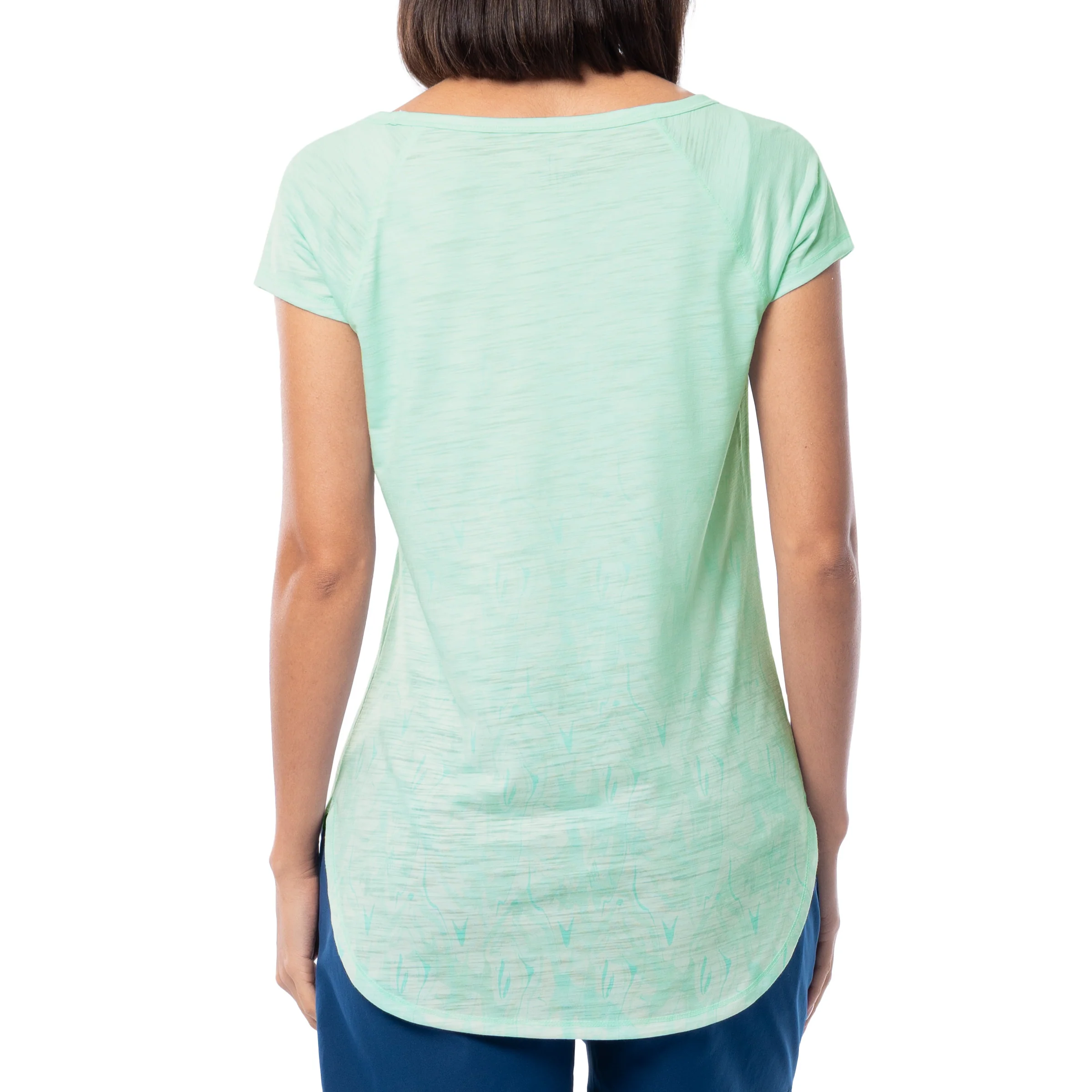 Women's Marble Turtles Short Sleeve Poly/Rayon Slub Top - Image 2