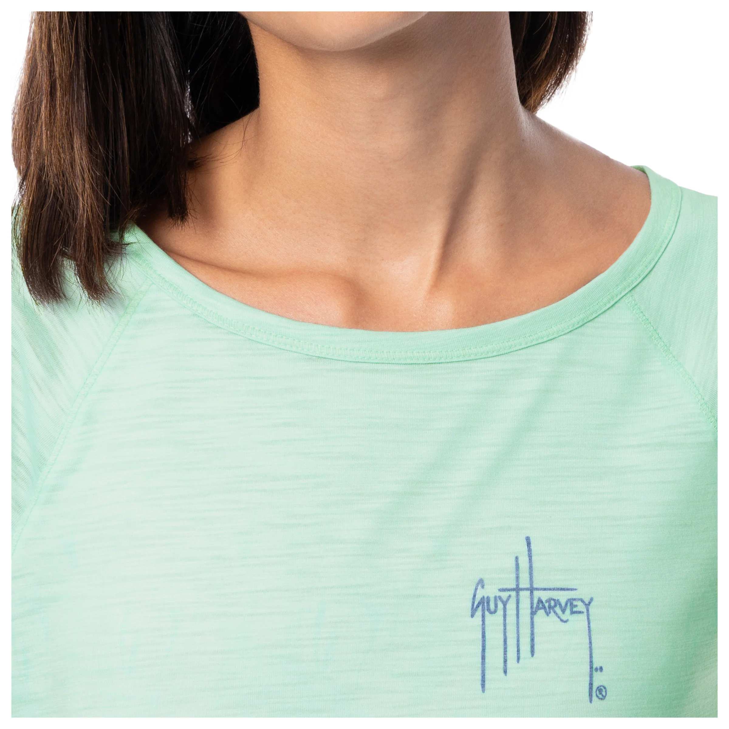 Women's Marble Turtles Short Sleeve Poly/Rayon Slub Top - Image 5