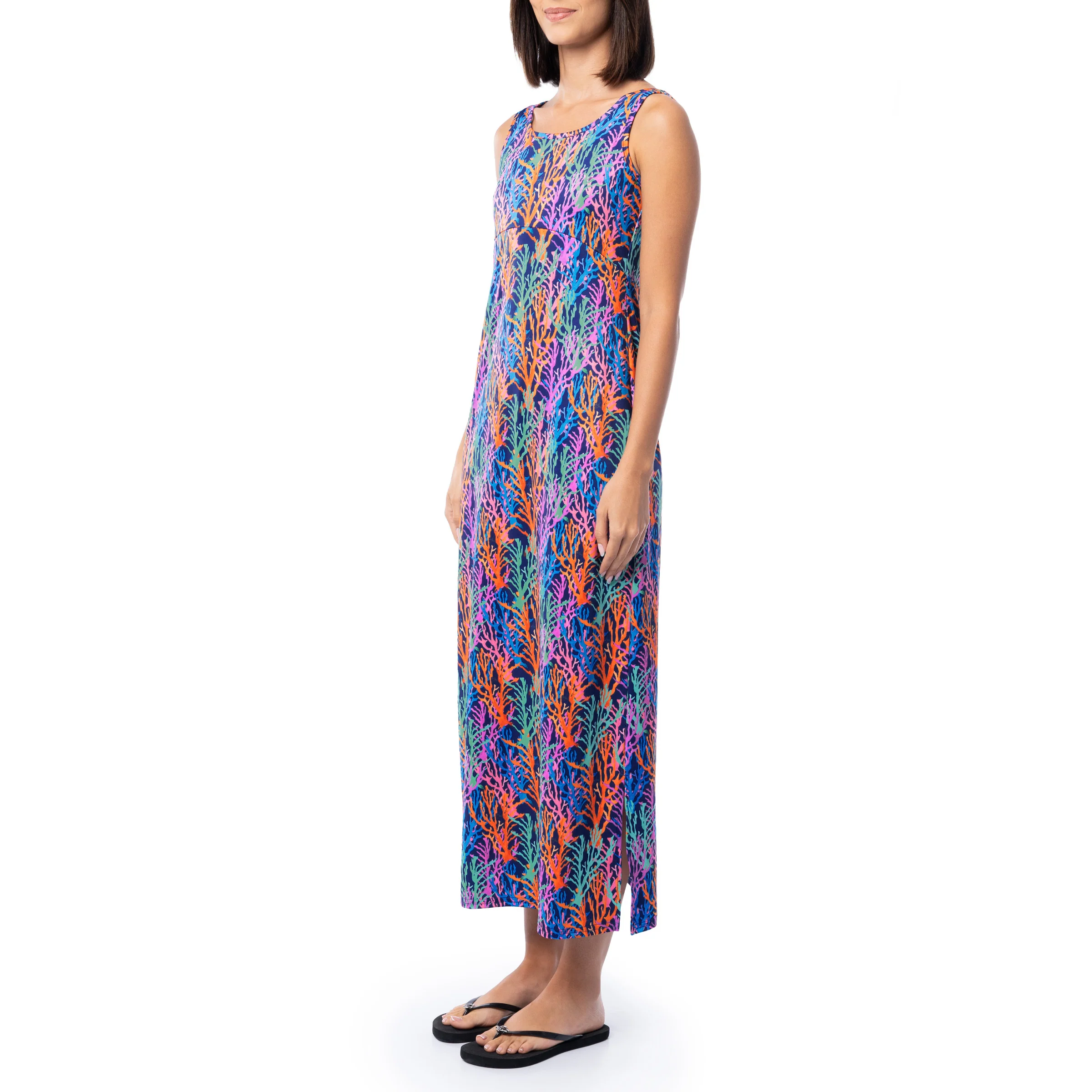 Women's Modern Coral Maxi Dress - Image 4