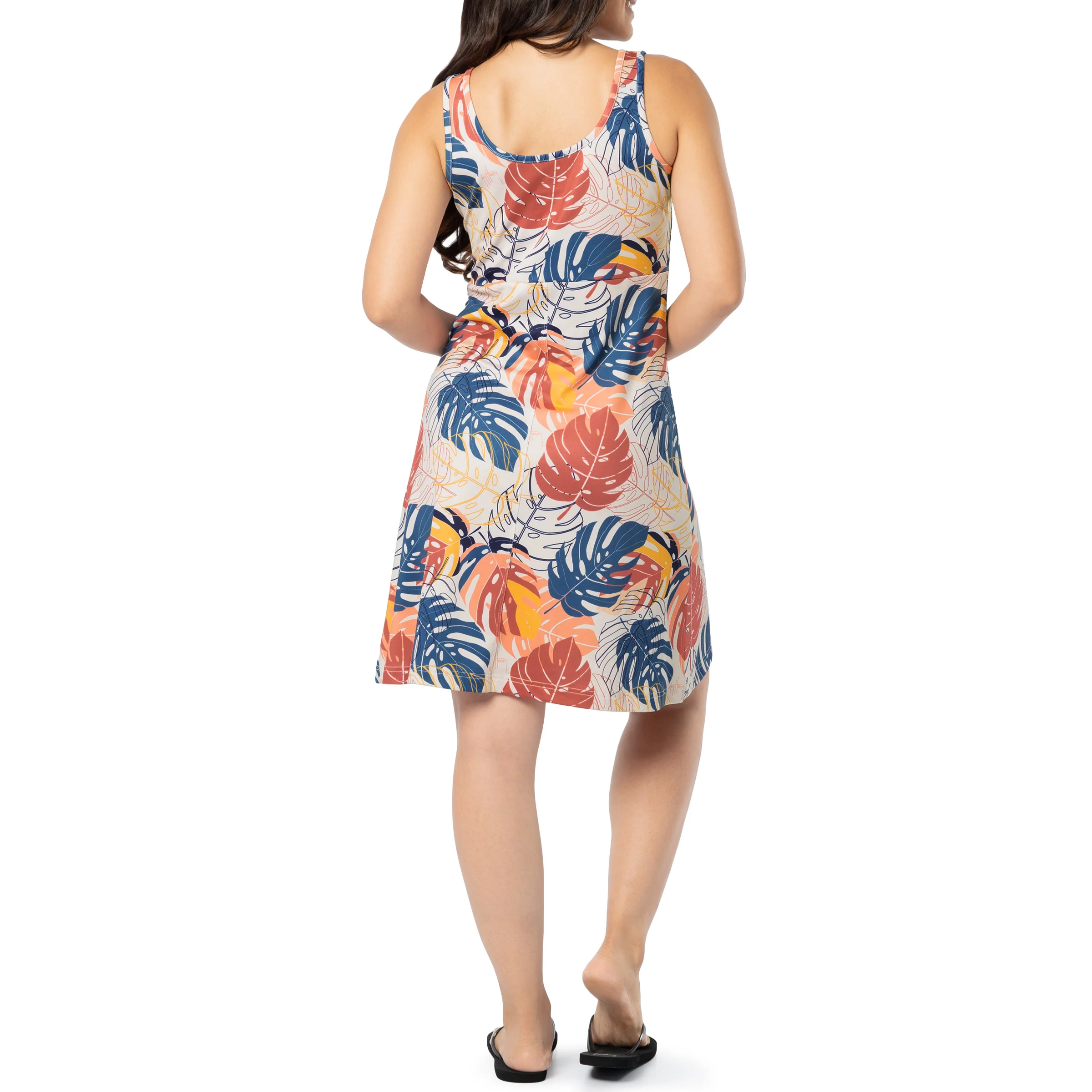 Women's Monstera Printed A-Line Dress - Image 2