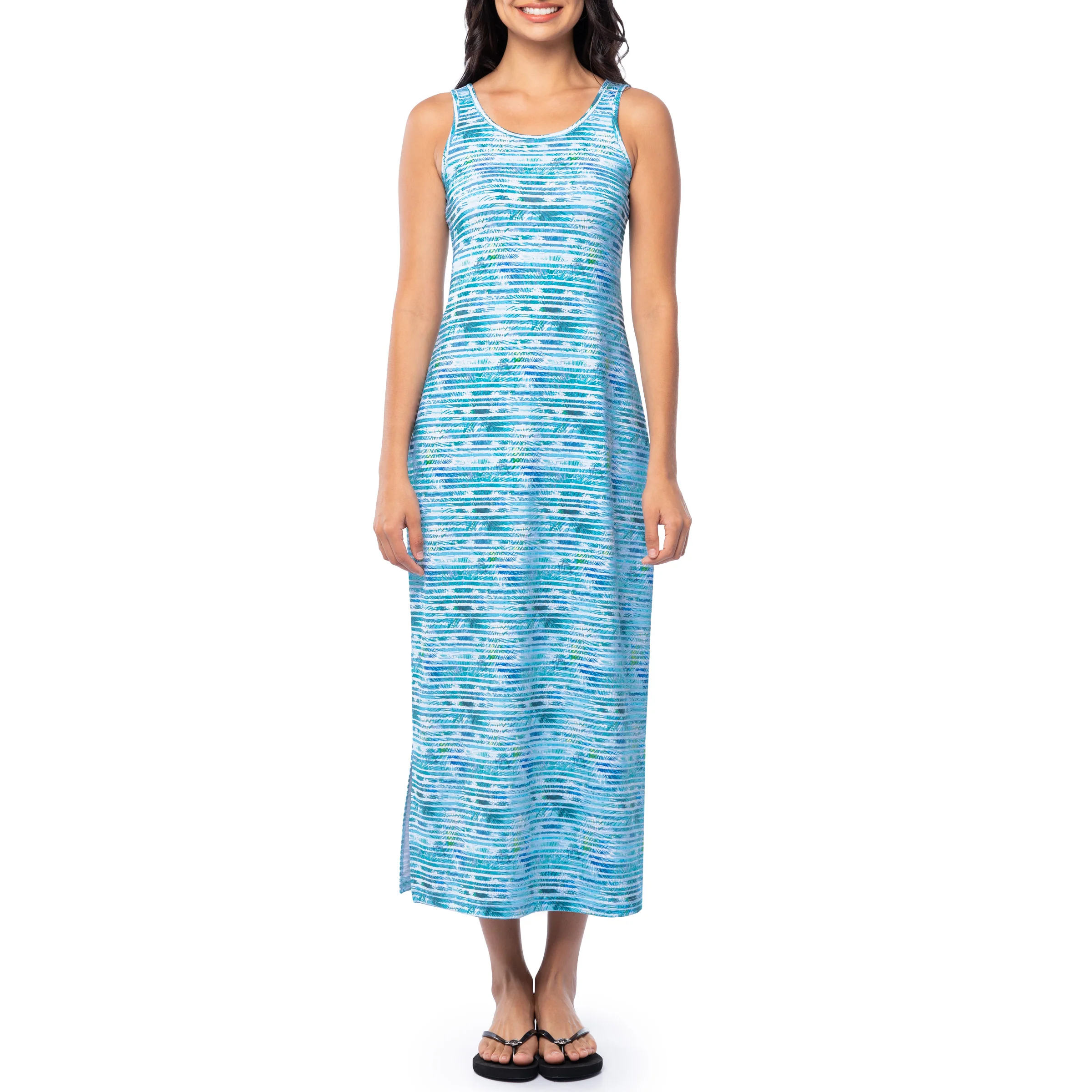Women's Palm Stripe Maxi Dress - Image 7