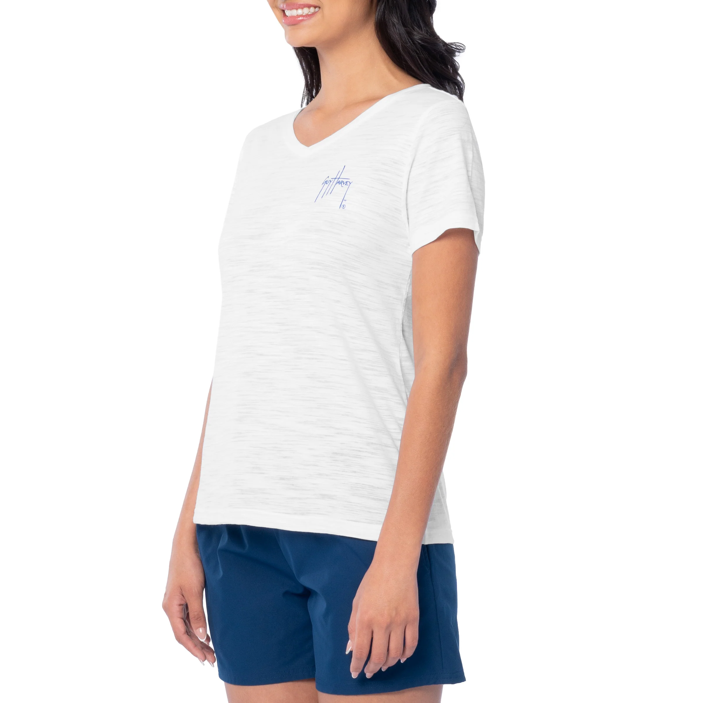 Women's Palm Tree Flag Relaxed V-Neck Top - Image 6