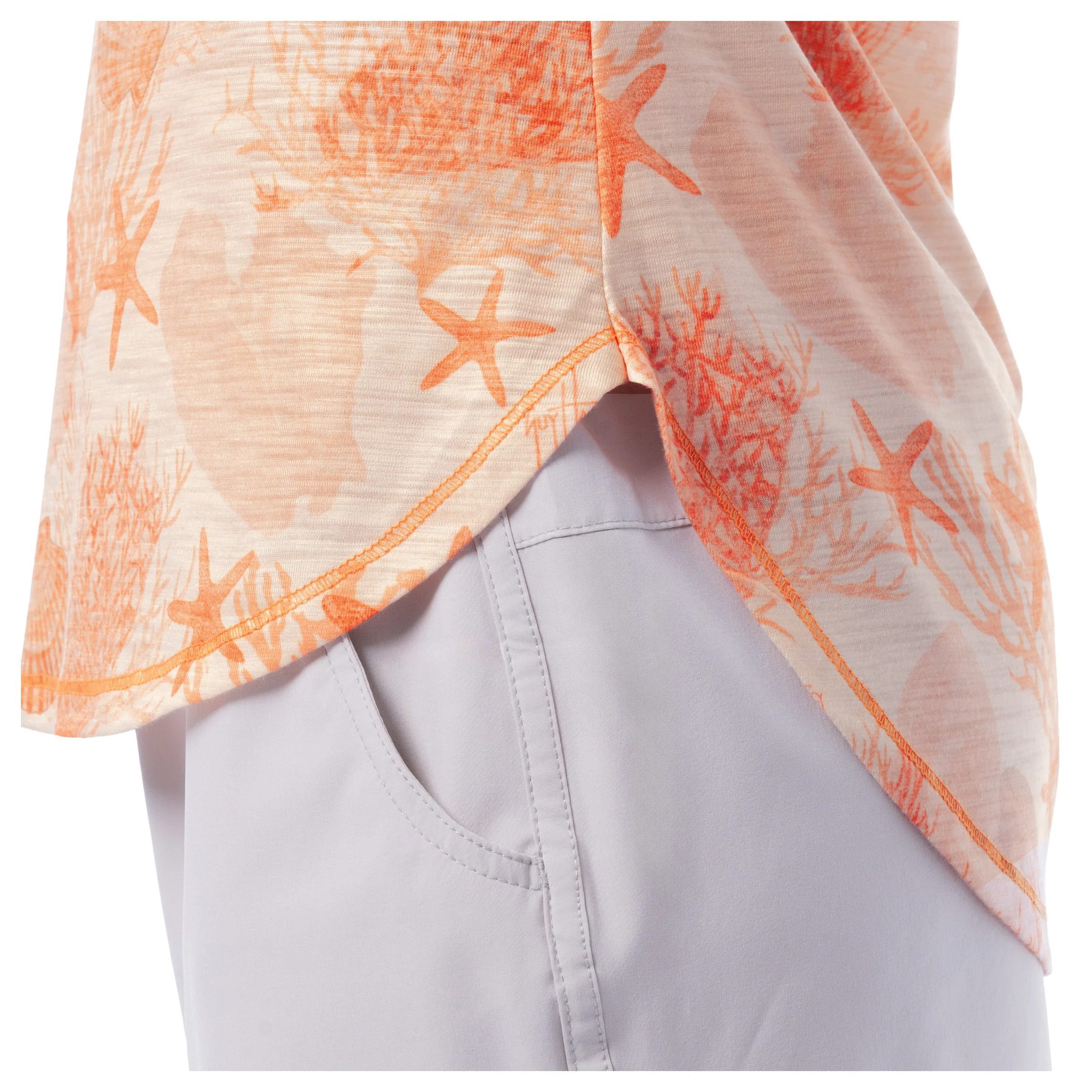 Women's Seashell Toille Short Sleeve Poly/Rayon Slub Top - Image 5