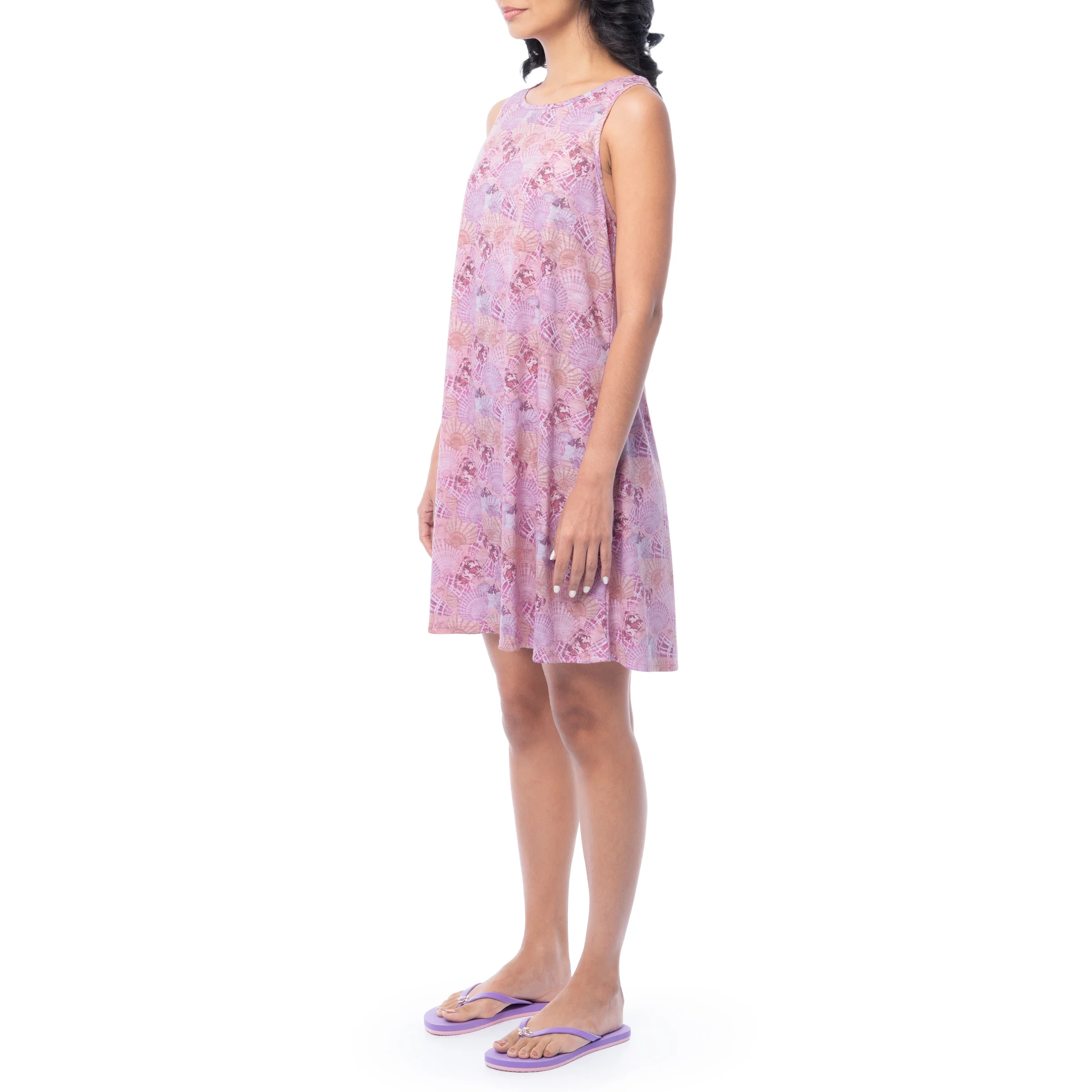 Women's Shell Collector Round Hemp Tank Dress - Image 7