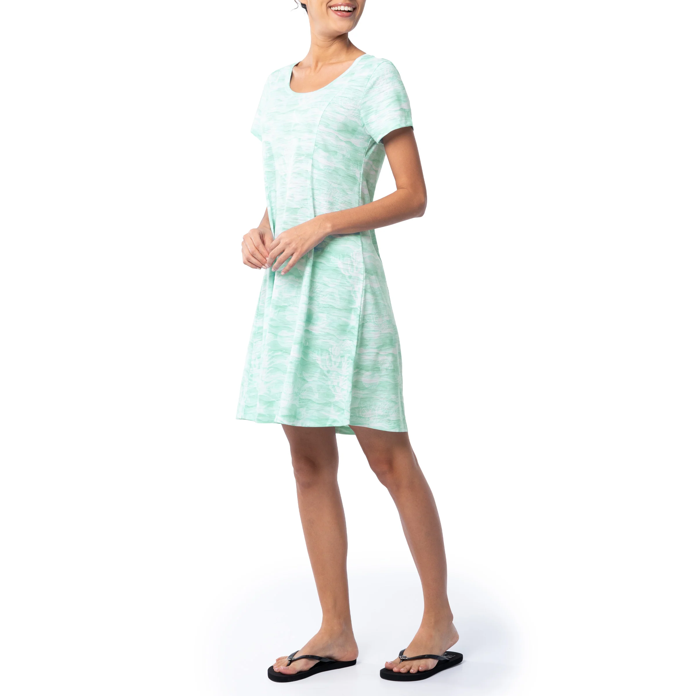 Women's Shell Wave Scoop Dress - Image 3