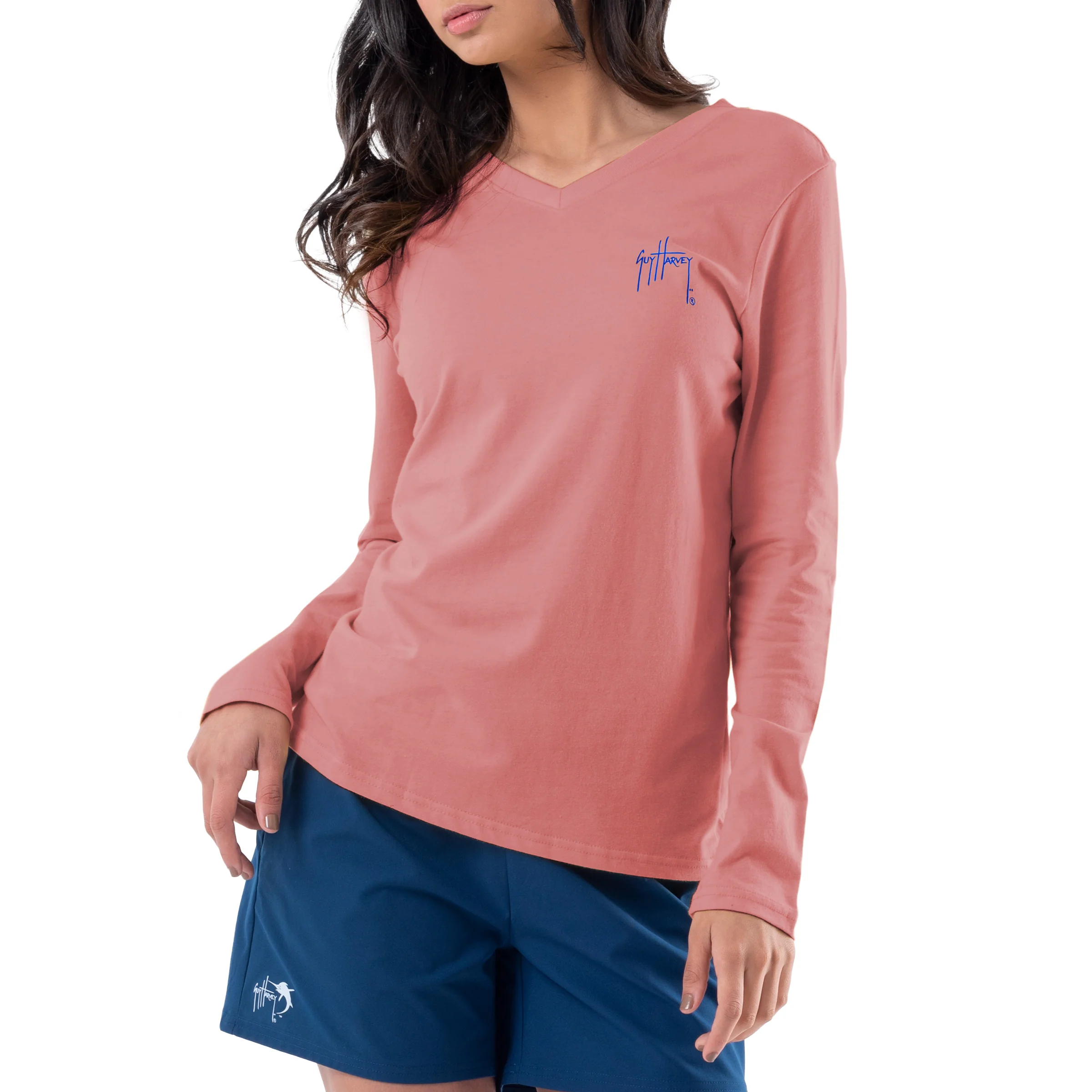 Women's Sunset Long Sleeve V Neck T-Shirt - Image 2
