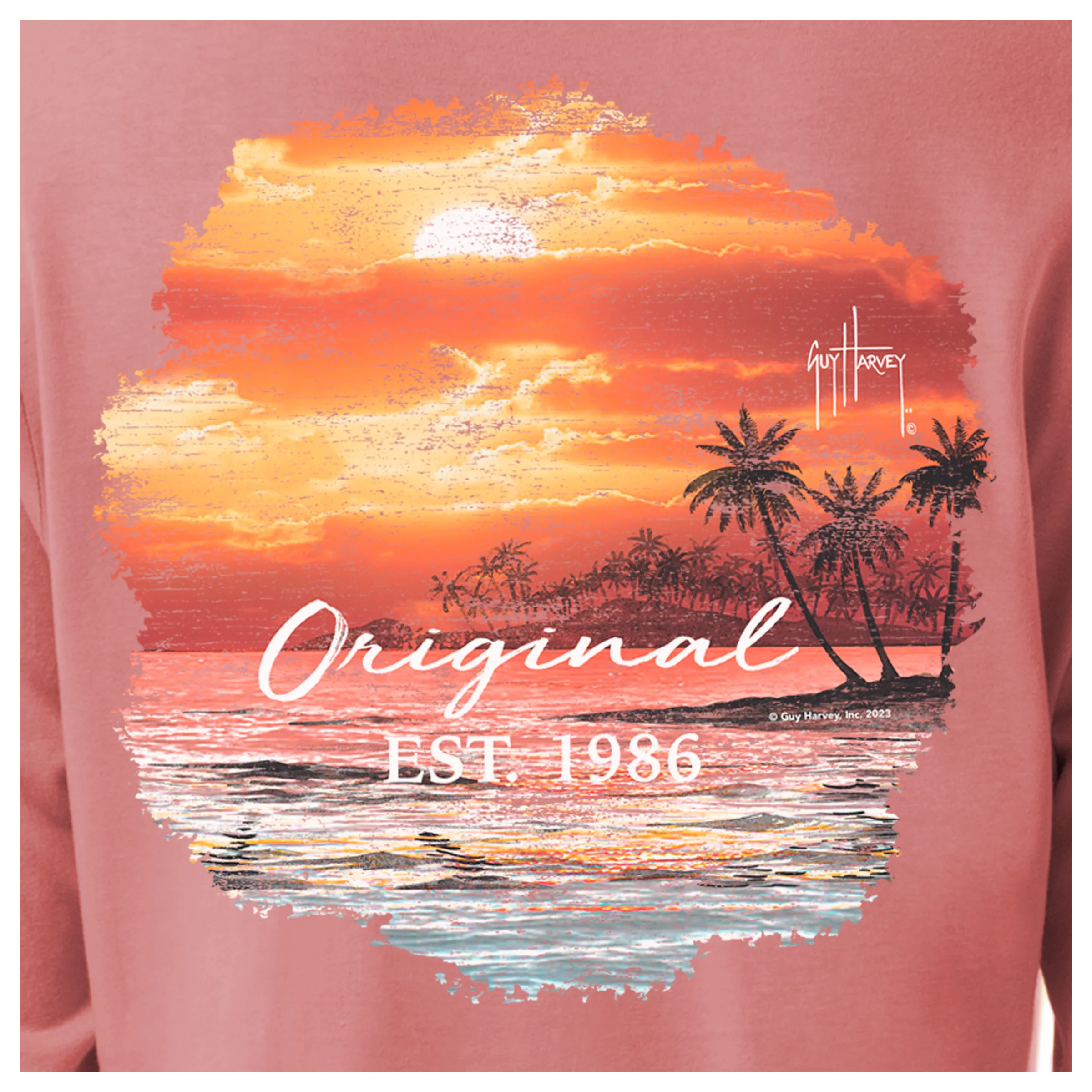 Women's Sunset Long Sleeve V Neck T-Shirt - Image 3
