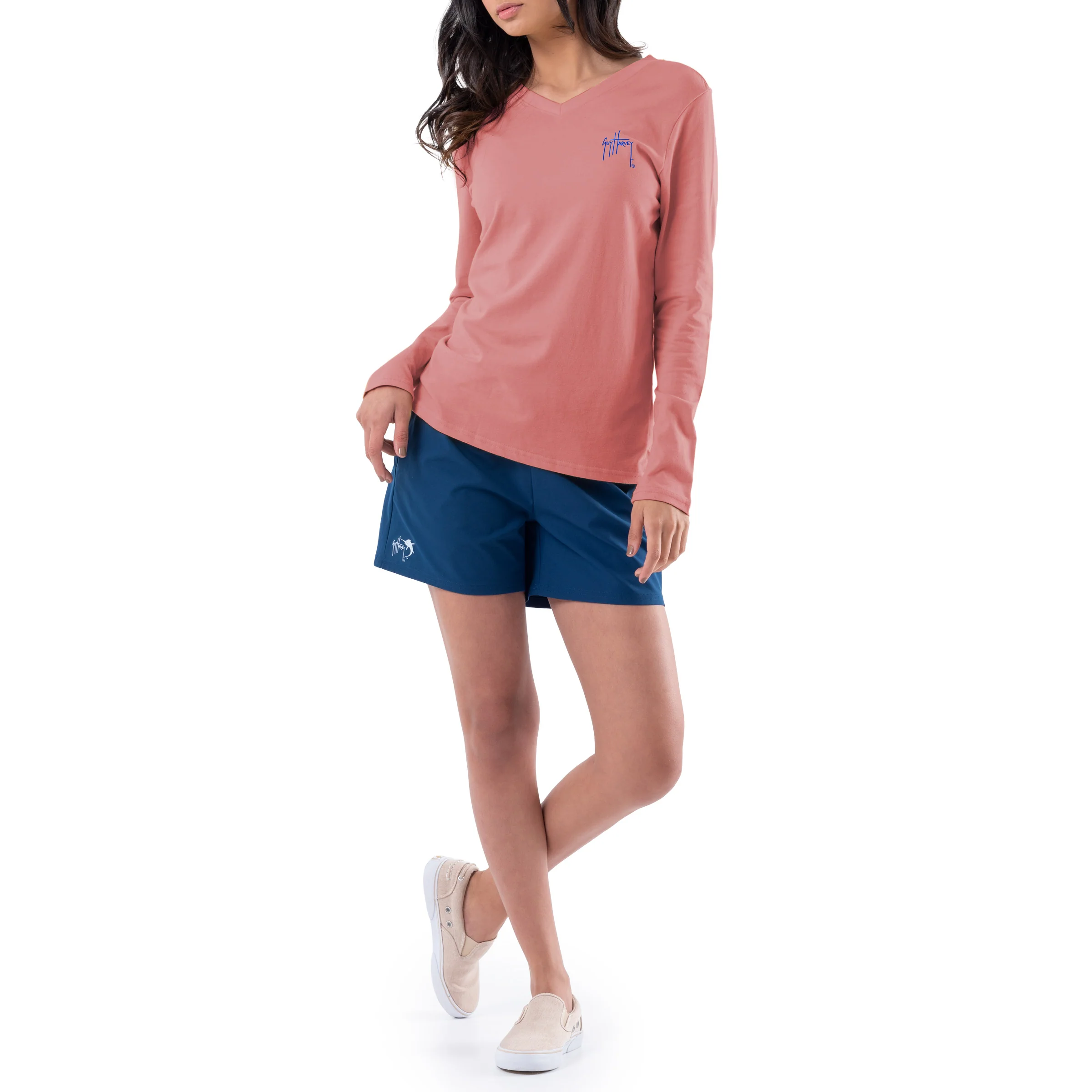 Women's Sunset Long Sleeve V Neck T-Shirt - Image 5