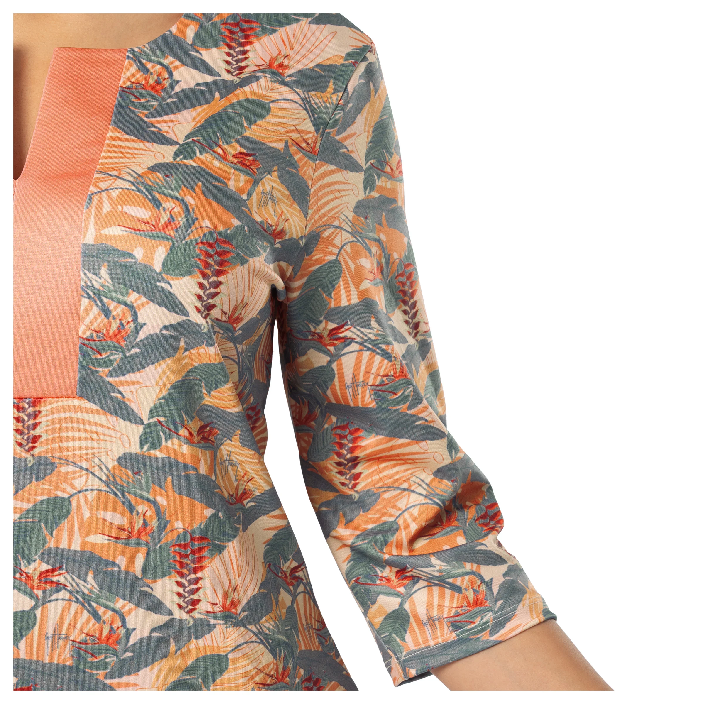 Women's Tropical Garden Printed Tunic Dress - Image 5