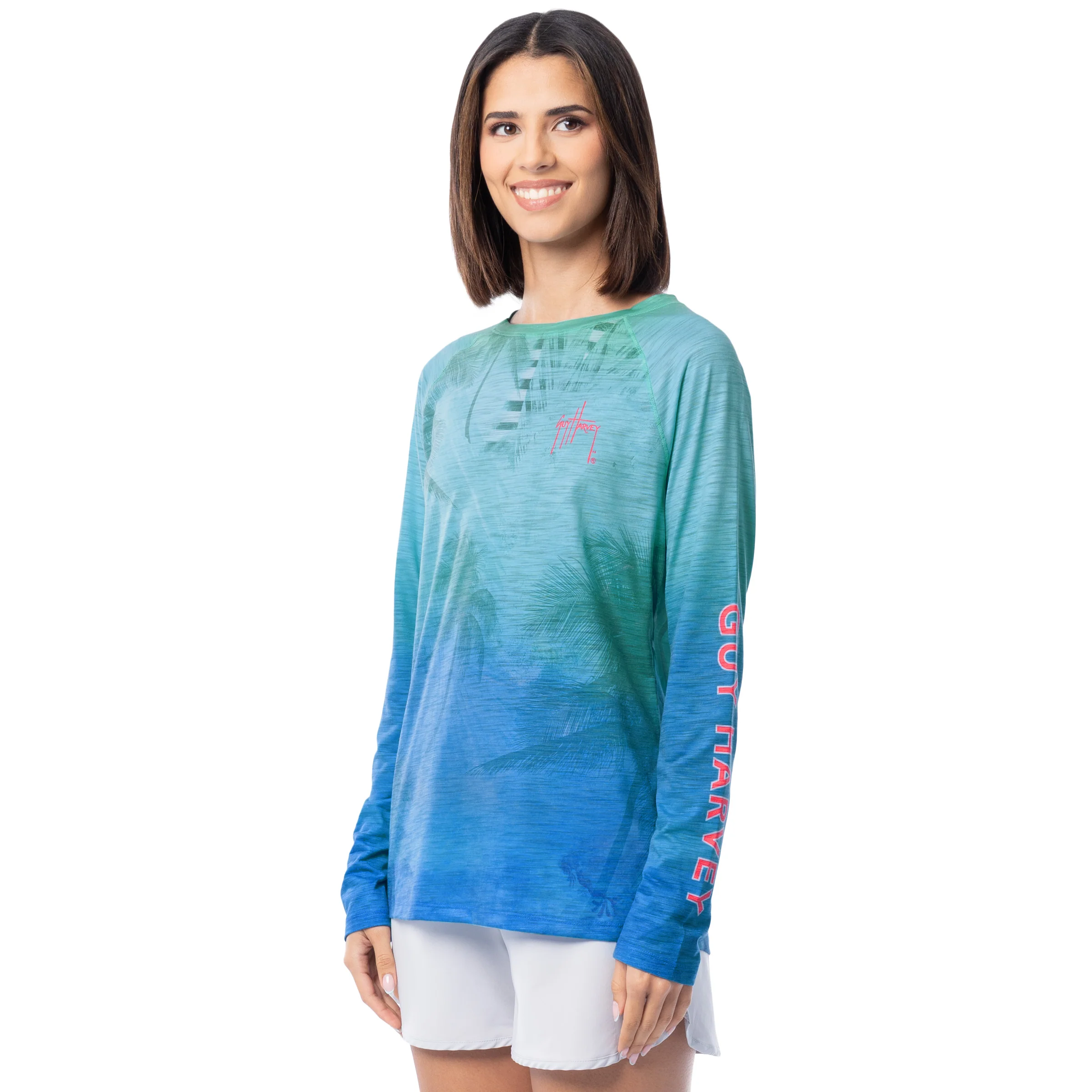 Long Sleeve Slub Tee - Tropical Palms - Image 3
