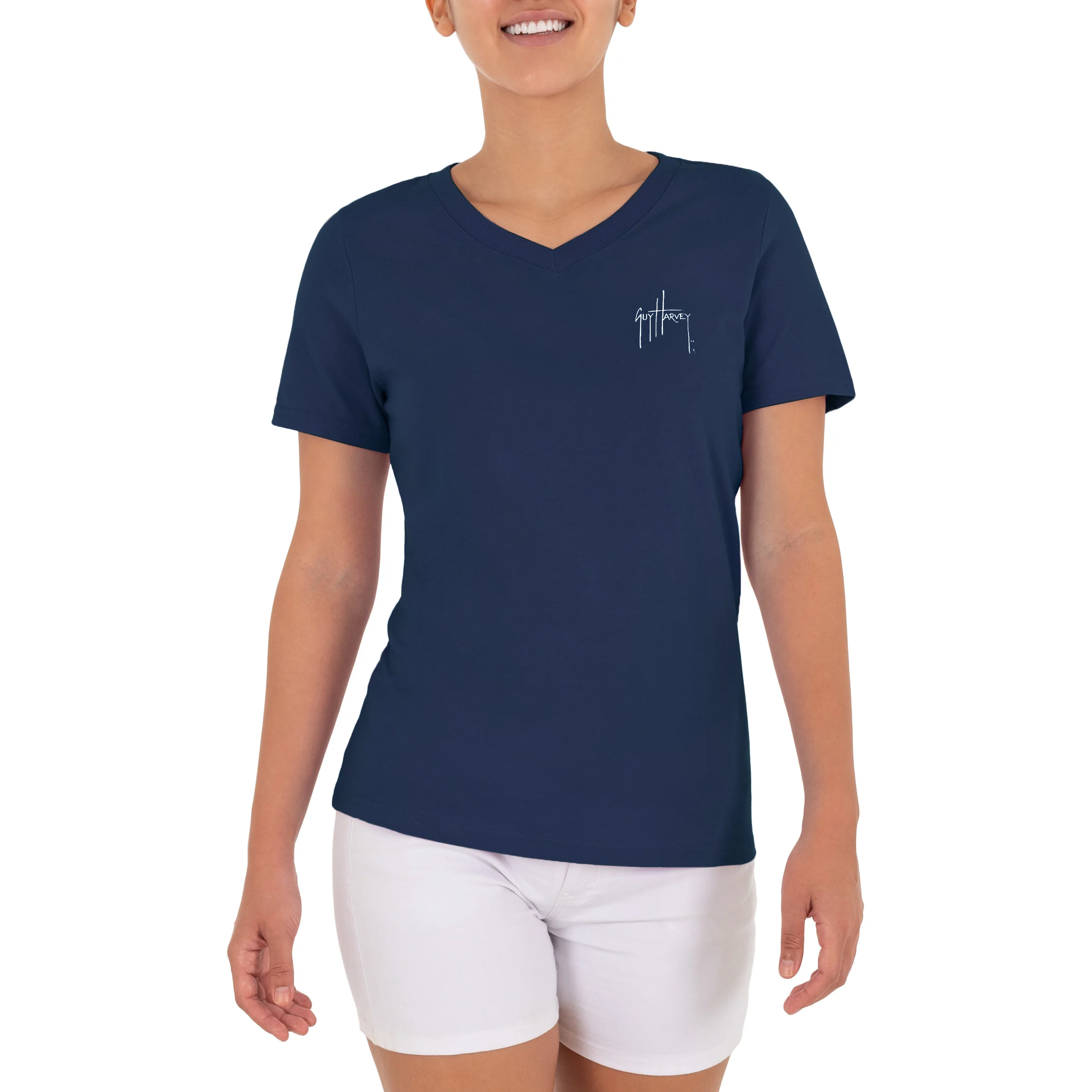 Women's Tropical Short Sleeve V-Neck T-Shirt - Image 2