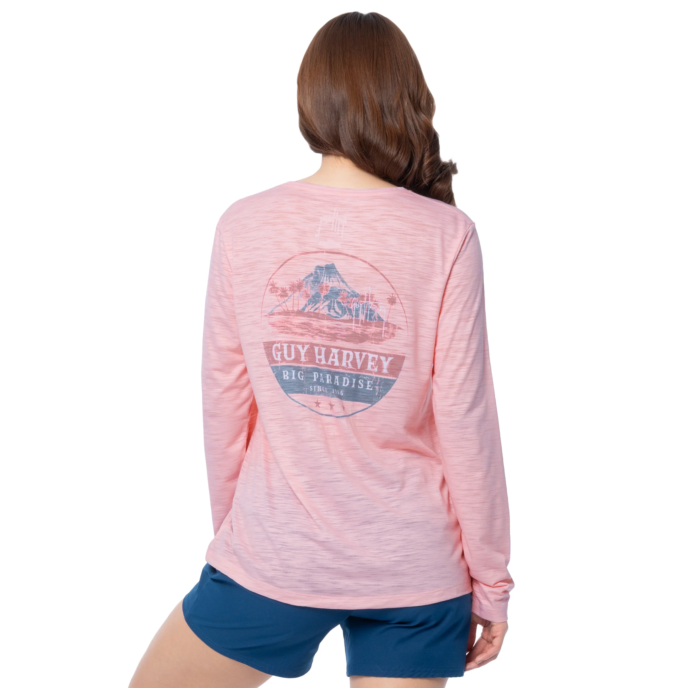 Long Sleeve Slub Tee - Volcano Paradise