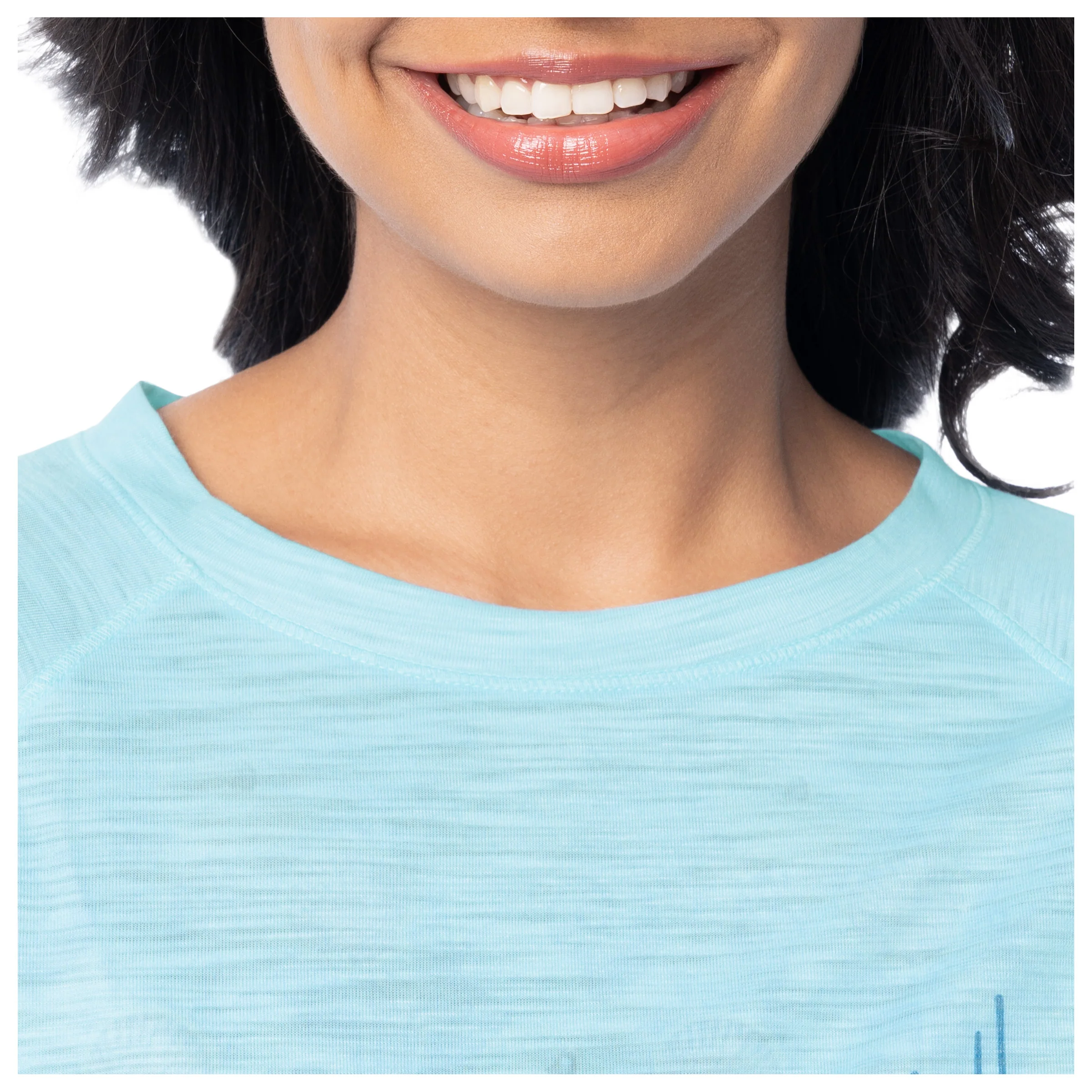 Women's Watercolor Shells Long Sleeve Raglan Slub Shirt - Image 6