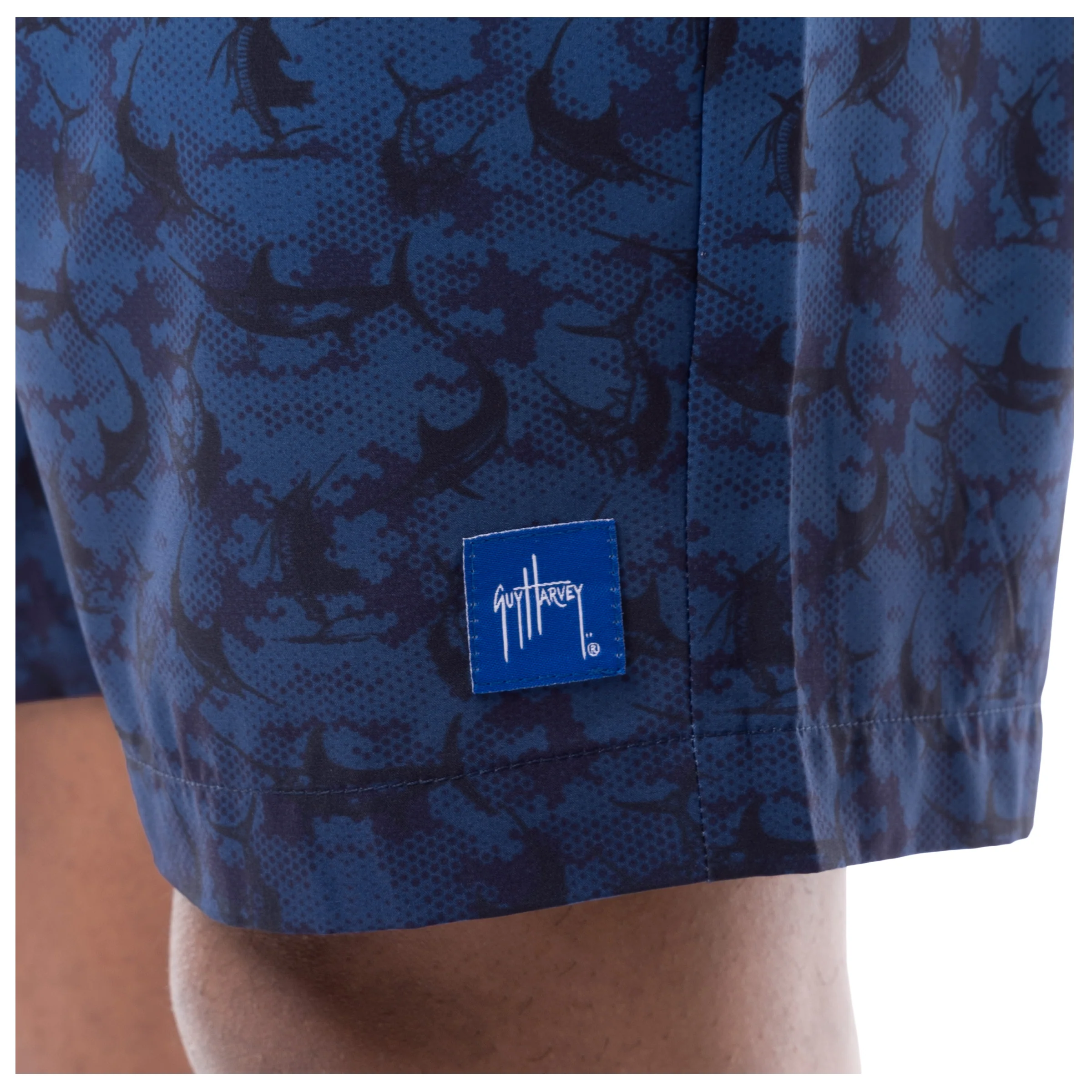 Mens 9" Marlin Seas Printed Hybrid Performance Short - Image 5