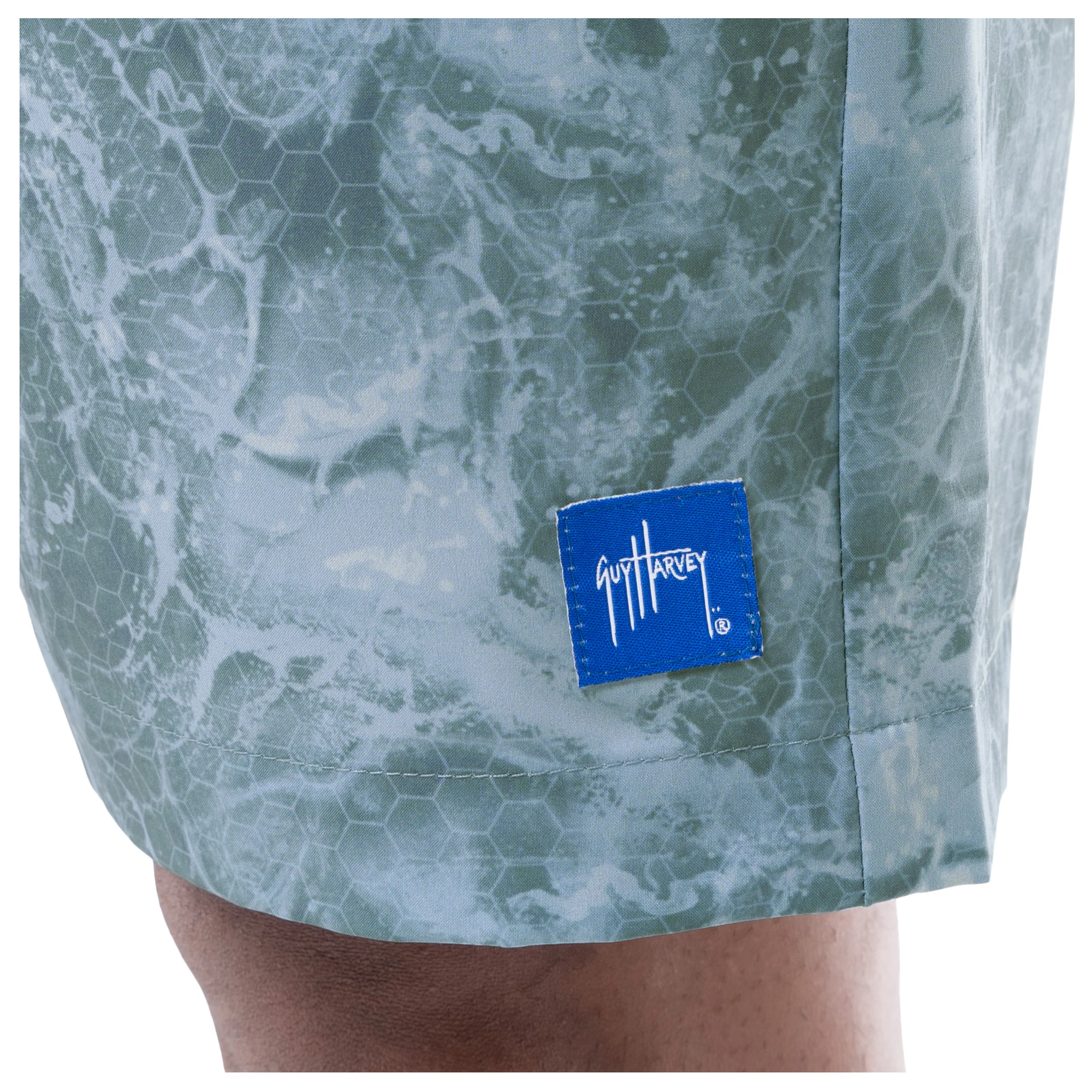 Mens 9" Ocean Blue Printed Hybrid Short - Image 5